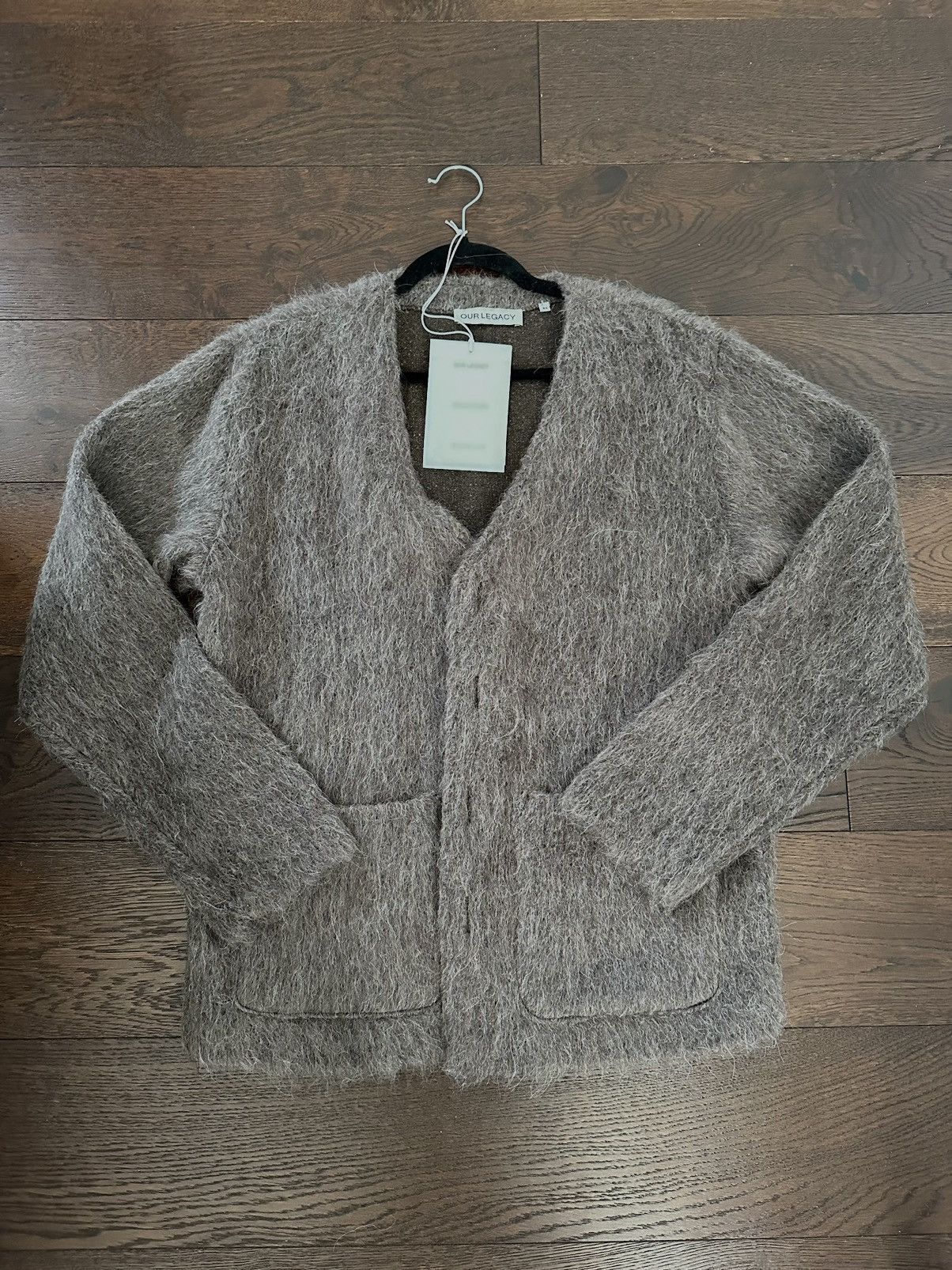 Our Legacy Our Legacy Mole Grey Mohair cardigan | Grailed