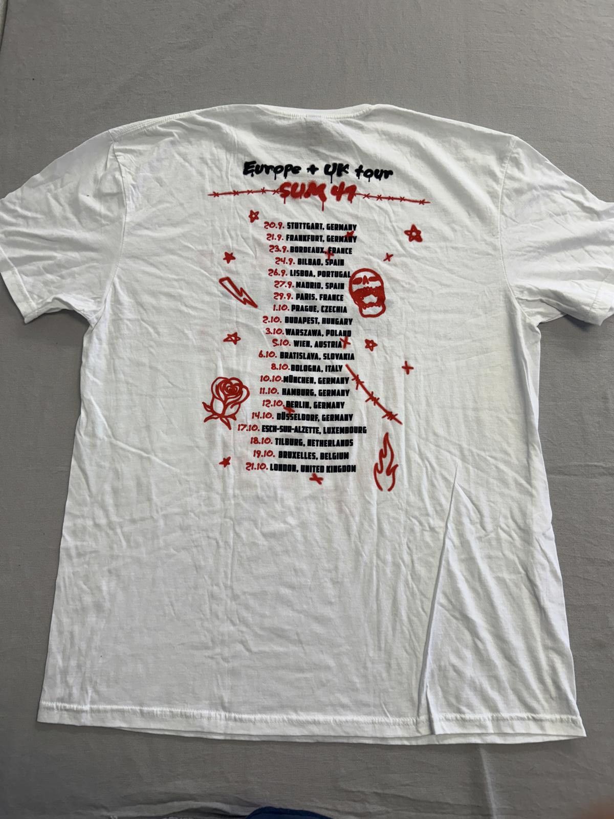 Designer Sum 41 Band T-shirt - Sum 41 Tour 2022 Notebook Sketches XL Size US XL / EU 56 / 4 - 2 Thumbnail