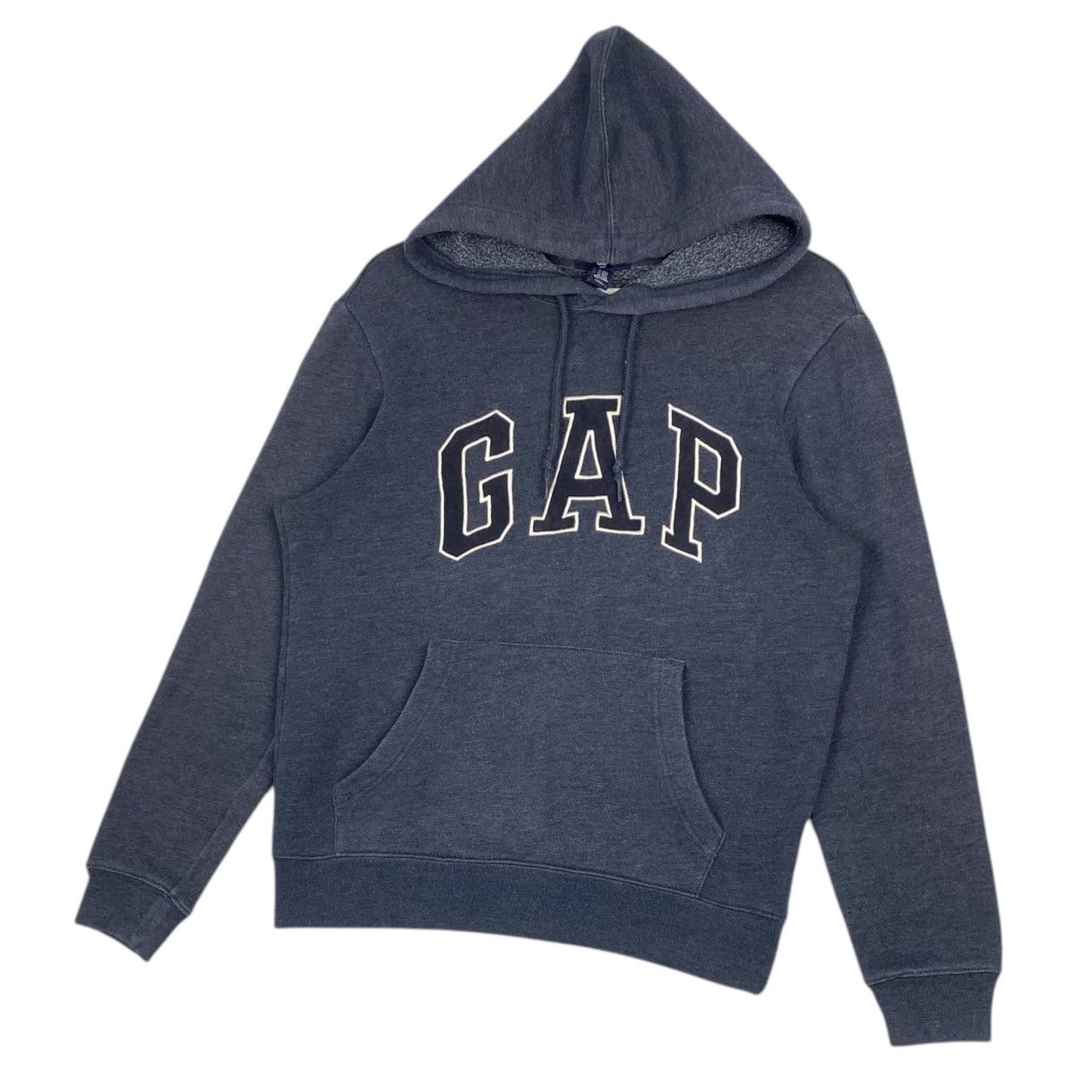 Gap × Vintage Vintage Gap Hoodie Embroidered Sweatshirt Navy Blue Size US L / EU 52-54 / 3 - 2 Thumbnail