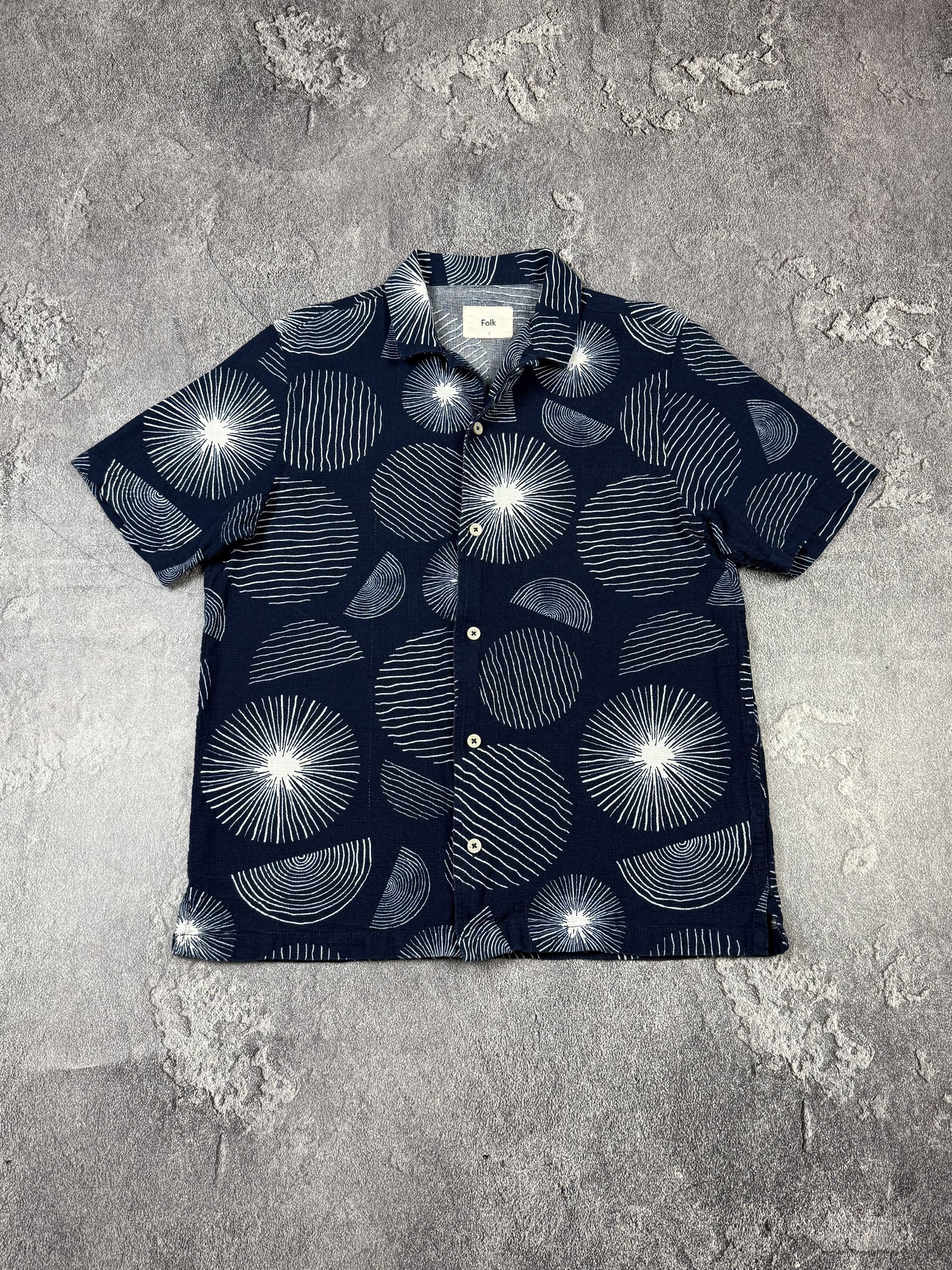 Folk Folk Abstract Navy Shirt Size US M / EU 48-50 / 2 - 1 Thumbnail
