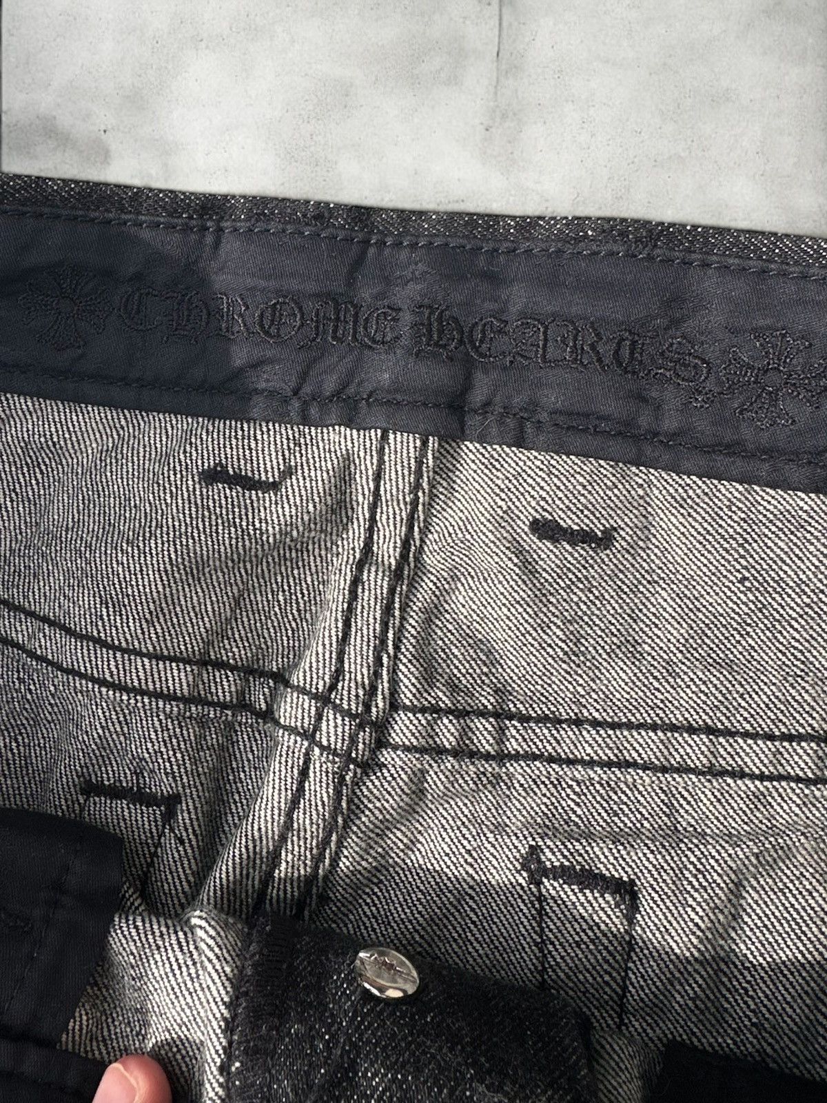 Chrome Hearts Chrome Hearts Star Patch Raw Denim Jeans Size US 31 - 9 Thumbnail