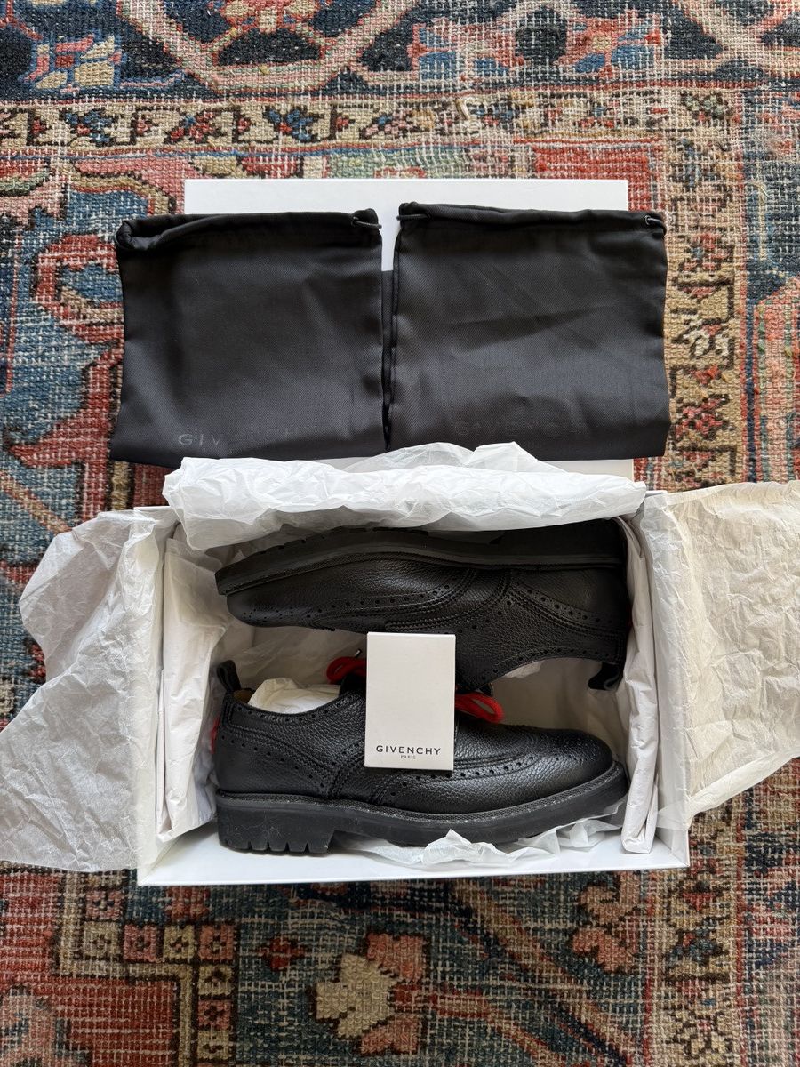 Givenchy Tisci Red Lace Wingtip Derbies Size US 9.5 / EU 42-43 - 13 Thumbnail