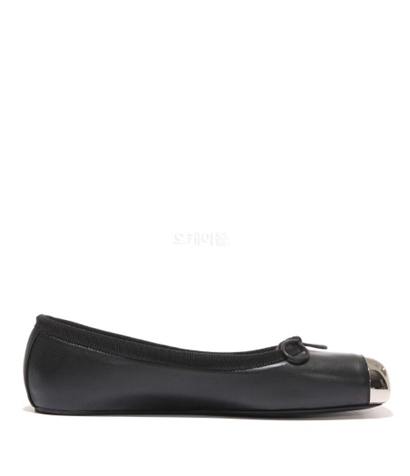 Alexander McQueen o1w1db10925 Punk Ballet Flat in Black Size US 10 / IT 40 - 1 Thumbnail