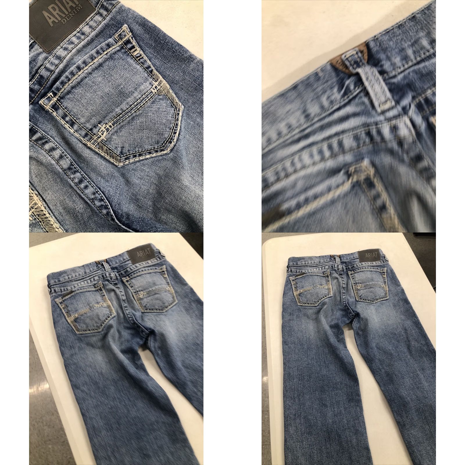 Ariat Ariat M7 Slim Fit Straight Leg Jeans Mens Size 30x29 Blue Denim Light Wash Size US 30 / EU 46 - 9 Thumbnail