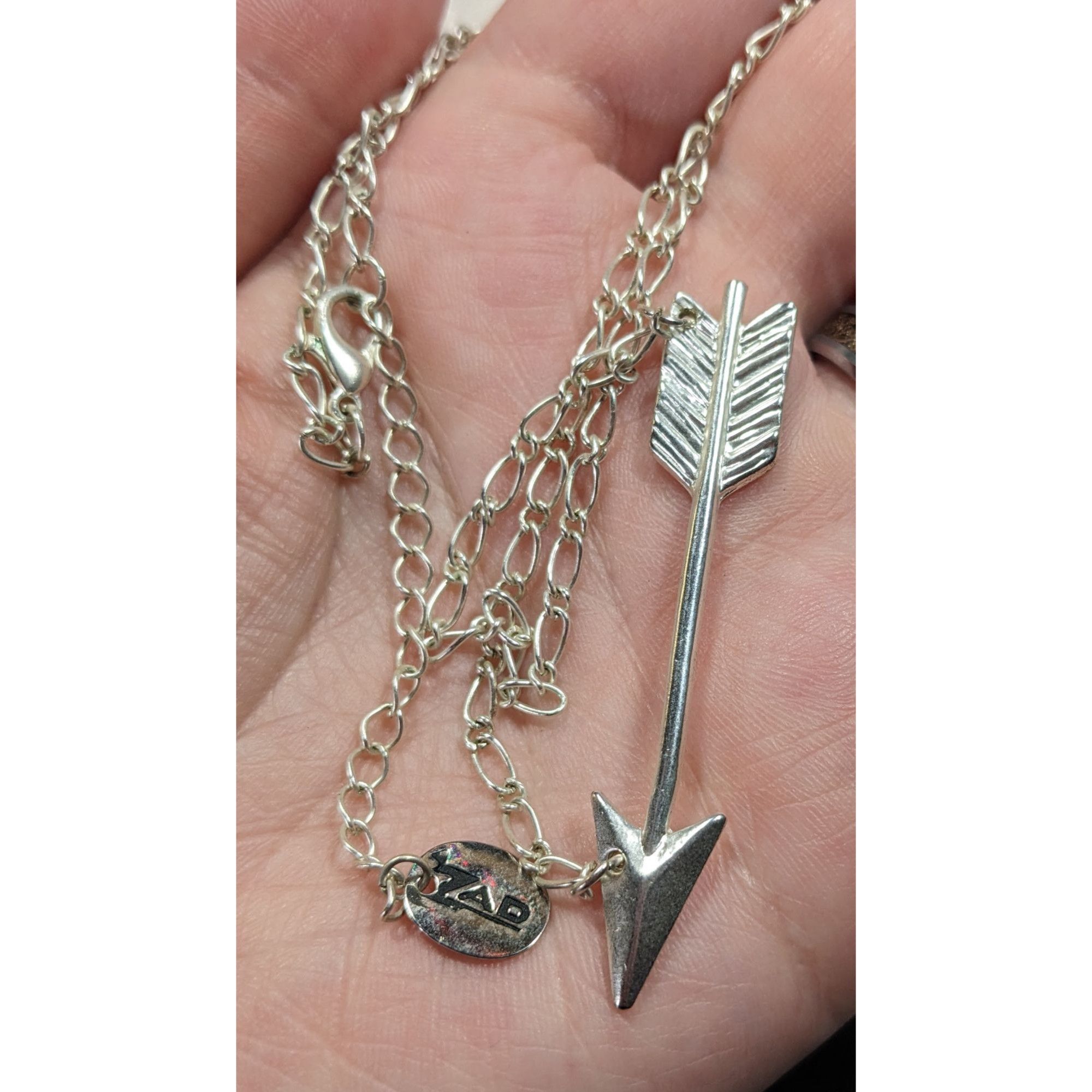 Other ZAD Vintage 90s Silver Tone Arrow Necklace Size ONE SIZE - 3 Thumbnail
