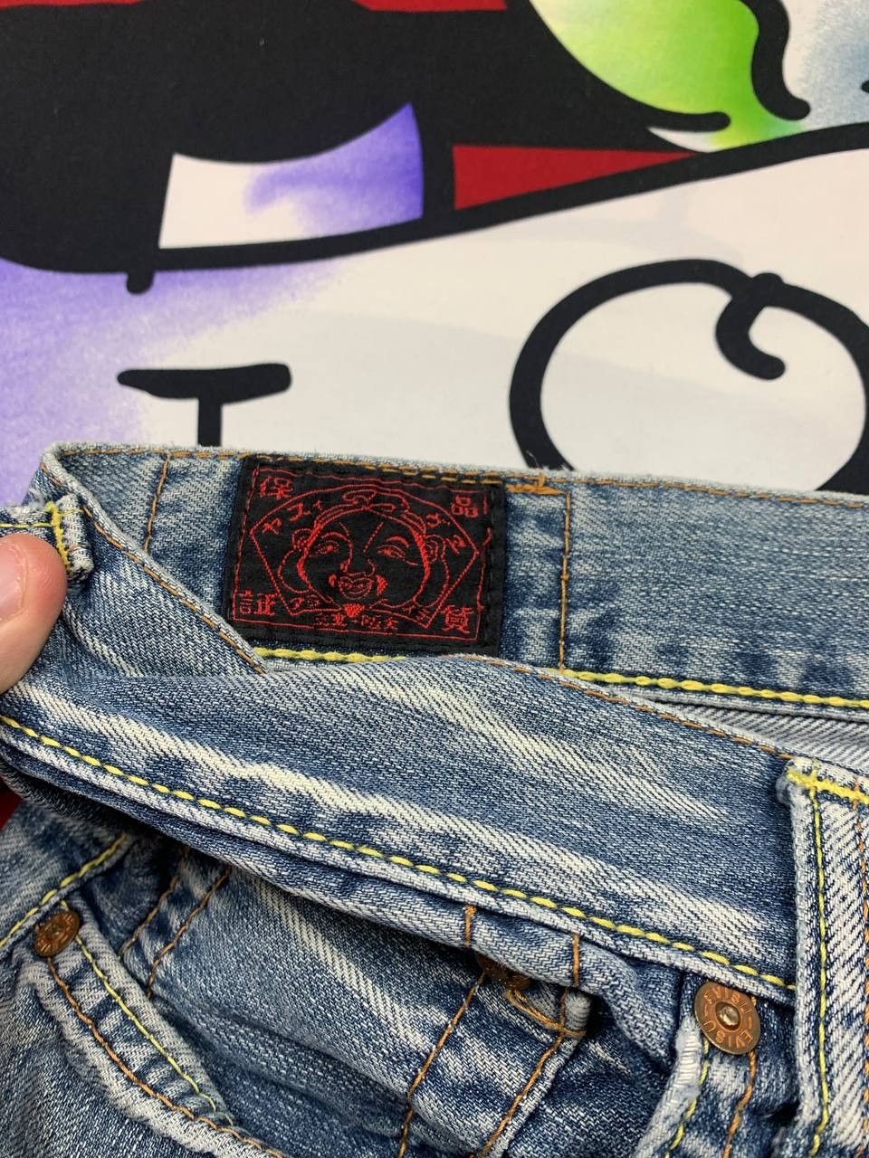 Evisu Evisu Italy denim logo shorts Size 31 Japanese brand Y2K Size US 31 - 5 Thumbnail