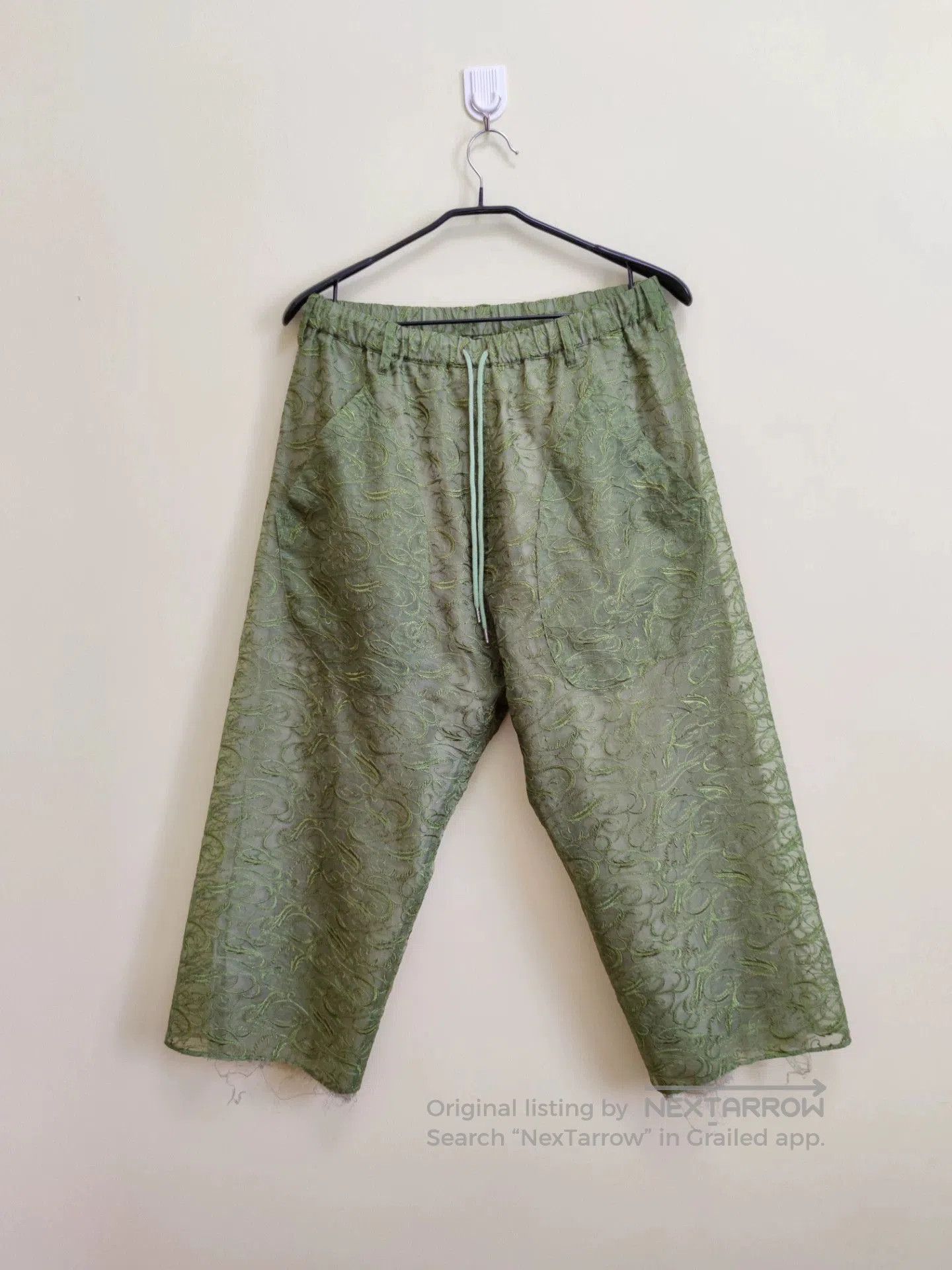 Sulvam Embroidered Green Wide. Size US 26 / EU 42 - 4 Thumbnail