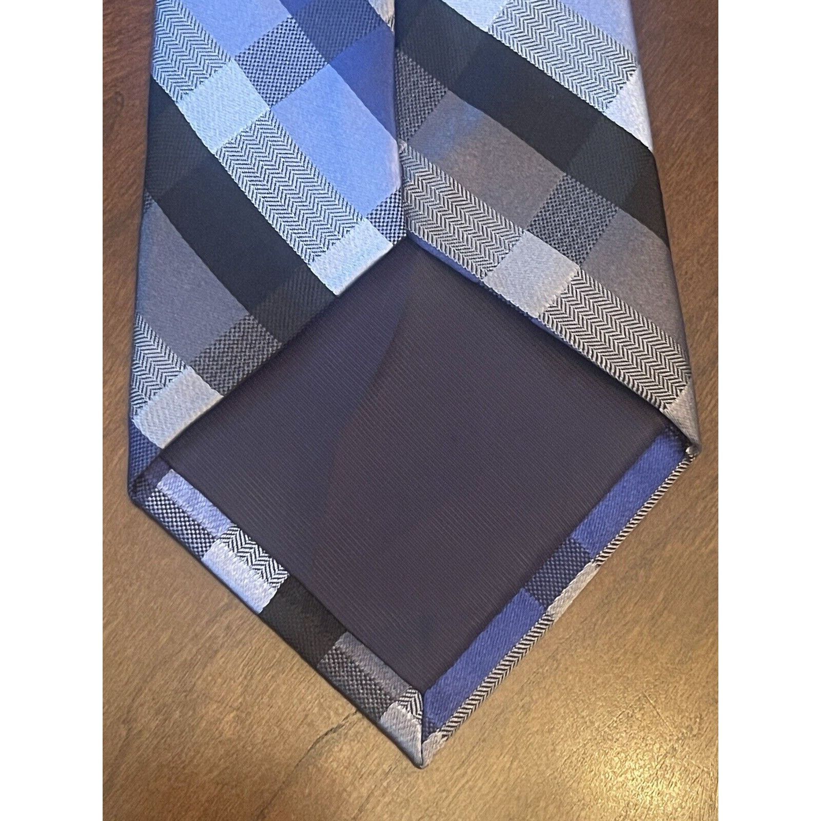 Joseph Abboud Joseph Abboud Blue Black Gray 100% Silk Men’s Extra Long Size ONE SIZE - 2 Thumbnail