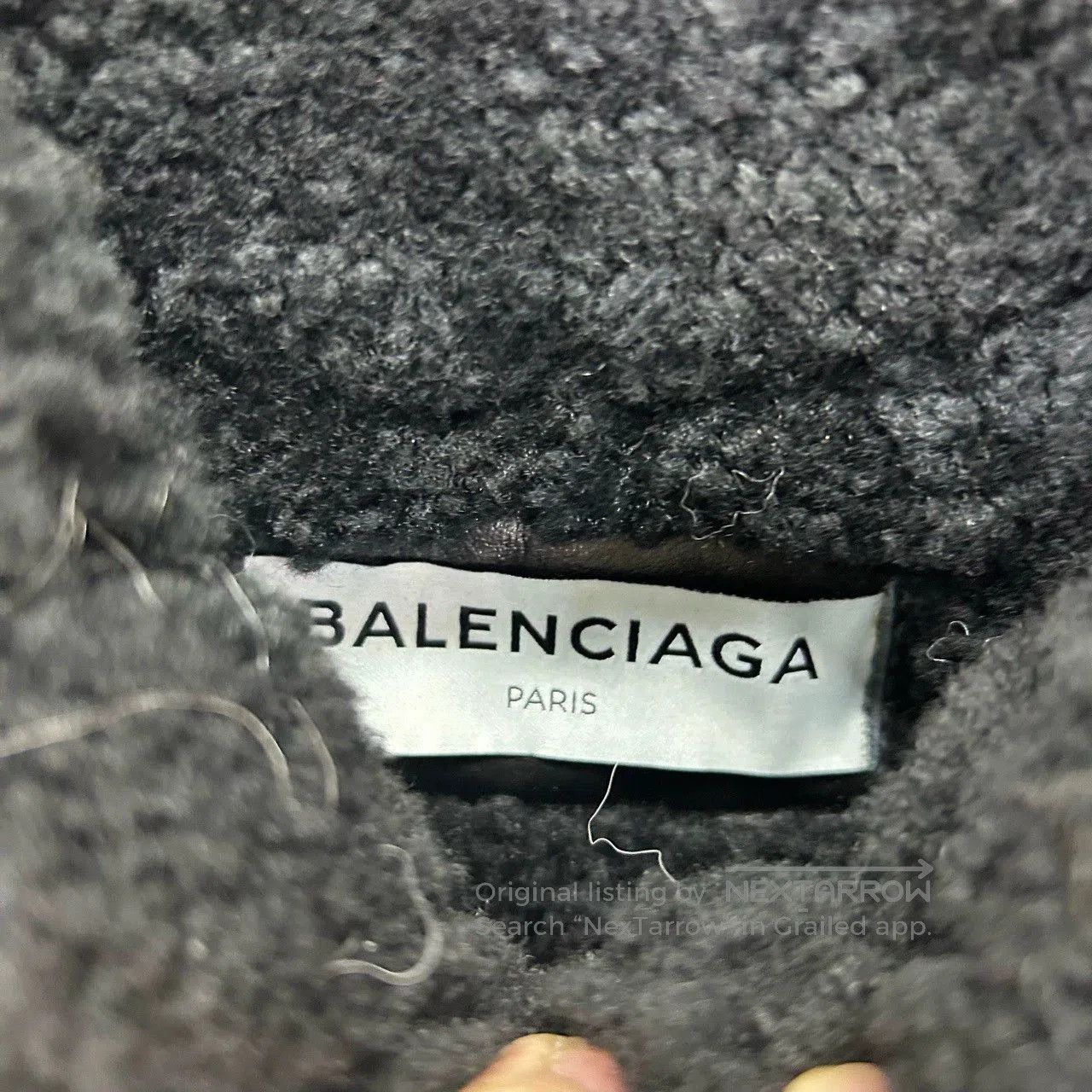 Balenciaga balenciaga black leather jacket with plush lining. Size XS / US 0-2 / IT 36-38 - 3 Thumbnail