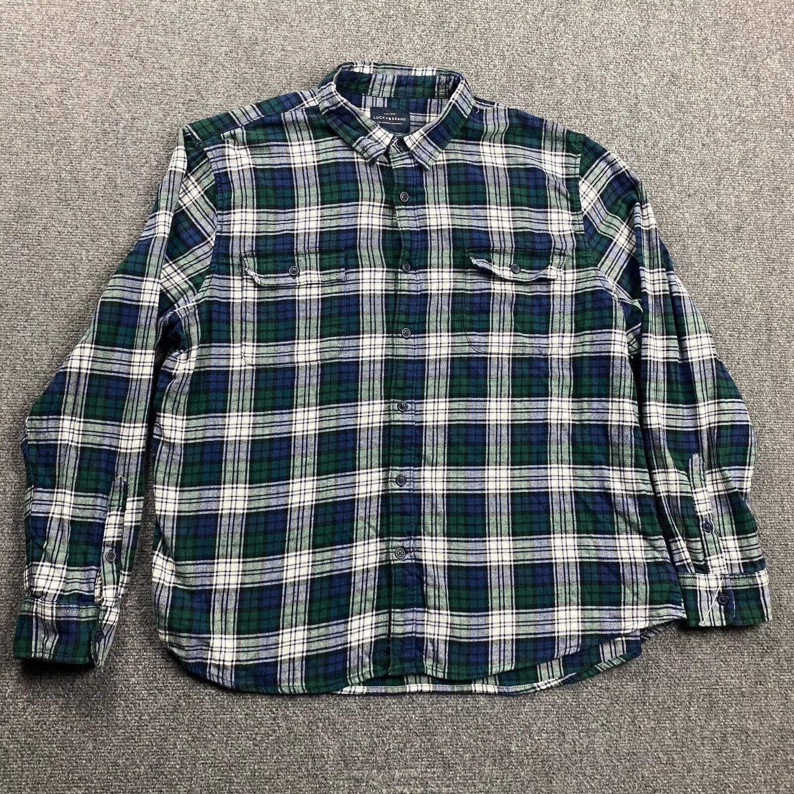 Lucky Brand Lucky Brand Flannel Shirt XXL Tartan Plaid Double Pockets Size US XXL / EU 58 / 5 - 1 Thumbnail