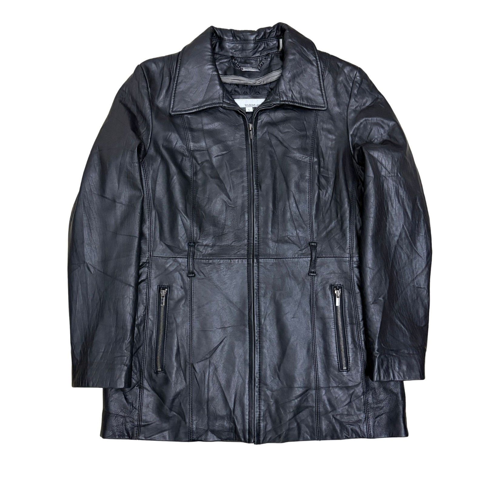 Wilsons Leather Wilsons Leather Black Coat Winter Casual Jacket Large Size L / US 10 / IT 46 - 1 Thumbnail