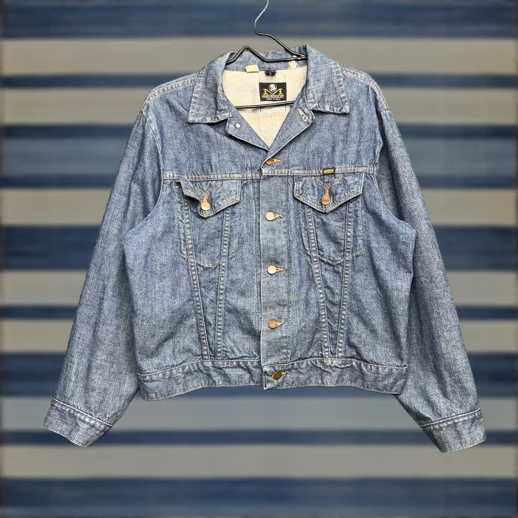 Bell VINTAGE Maverick Blue Bell Denim Jacket Mens 42 Button Trucker Made In USA 90s Jacket Size US 42 / EU 58 - 1 Thumbnail
