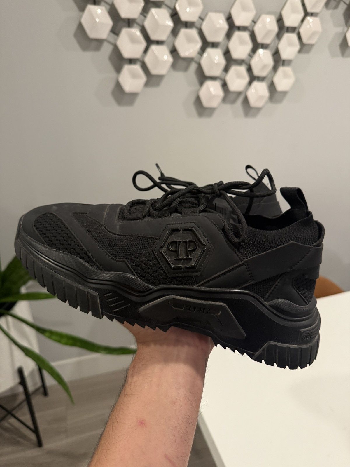 Philipp Plein Philipp Plein Predator Lace-Up Sneakers Size US 9 / EU 42 - 1 Thumbnail