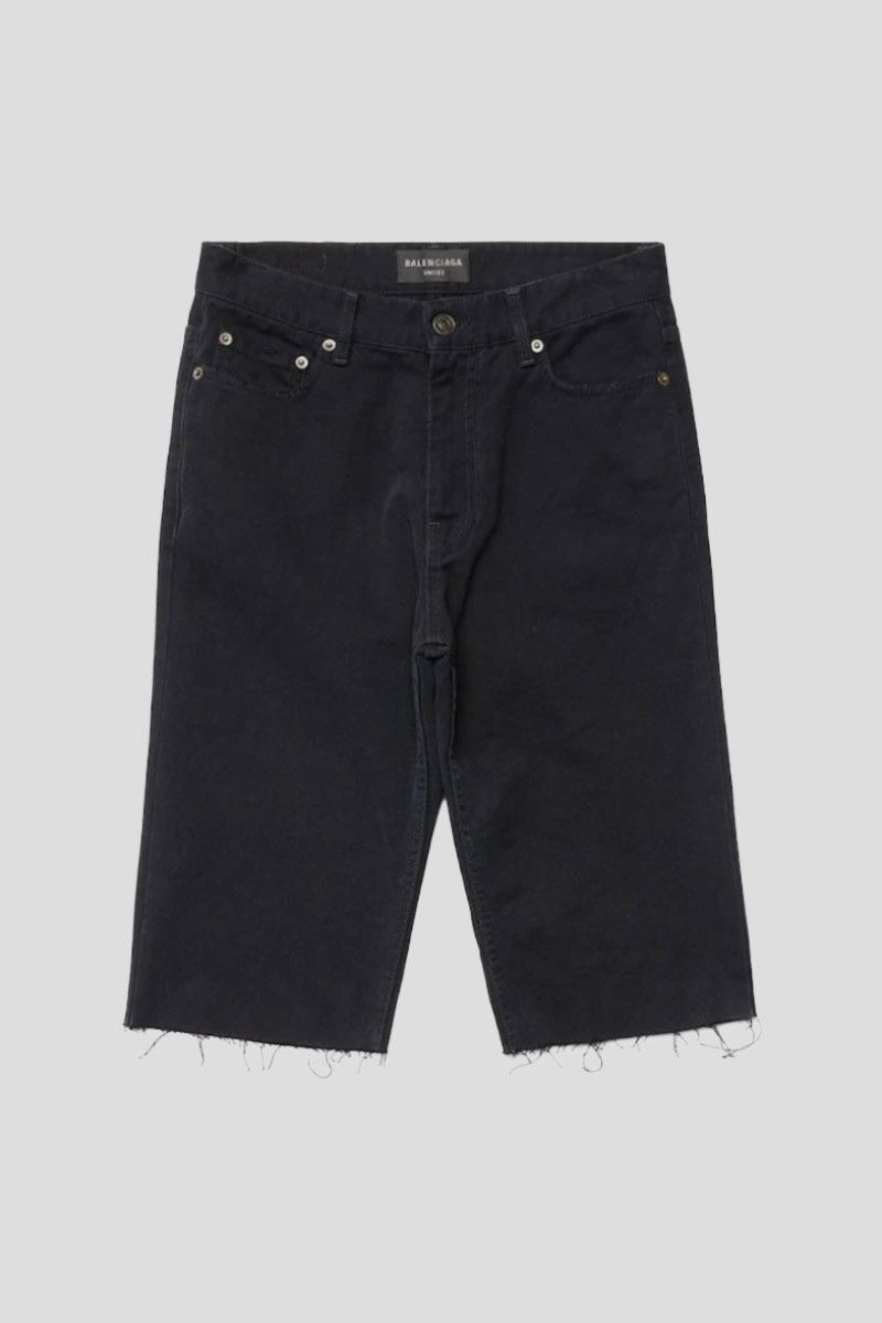 Balenciaga Slim Fit Denim Shorts in black Size US 36 / EU 52 - 1 Thumbnail