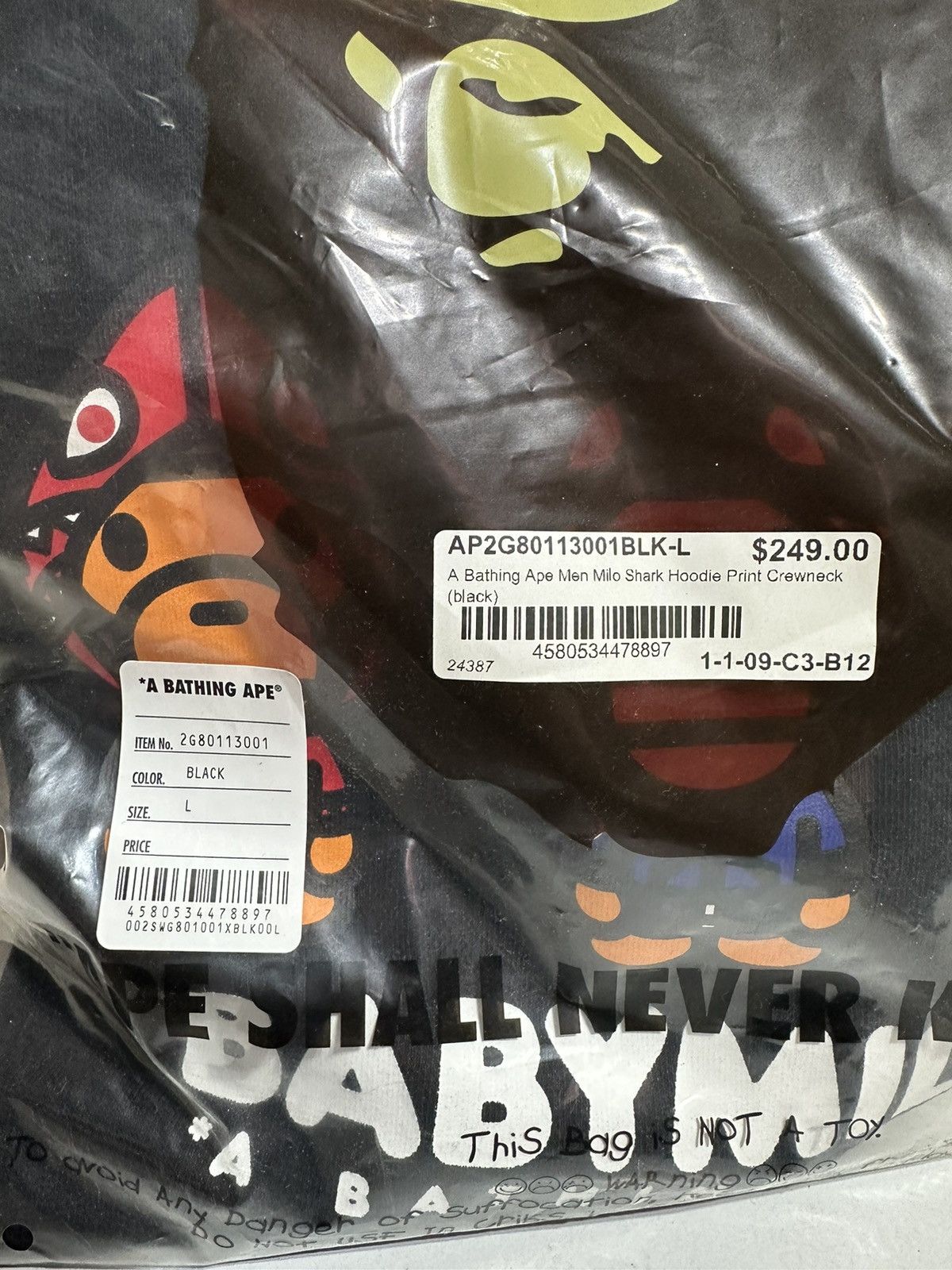 Bape Bathing Ape Bape Crewneck Sweatshirt Size US L / EU 52-54 / 3 - 5 Thumbnail