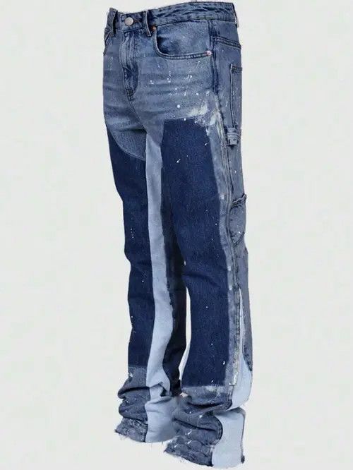 Japanese Brand × Vintage Distressed Painted Y2k Straight Leg Jeans Size US 32 / EU 48 - 4 Thumbnail