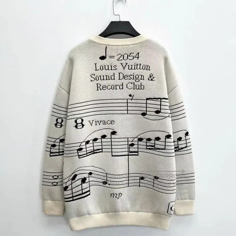 Louis Vuitton Louis Vuitton Men's Cream Wool Knit Sweater . Size US XS / EU 42 / 0 - 2 Thumbnail