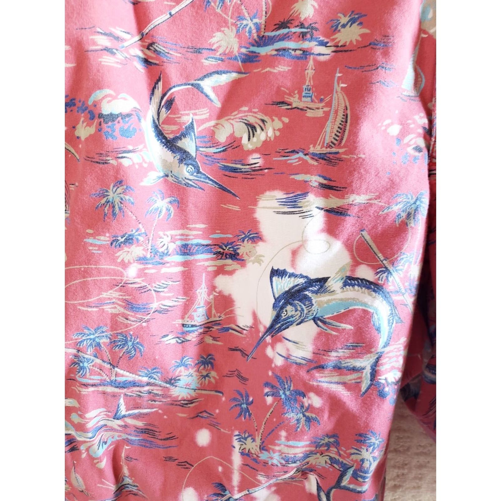 Chaps Chaps Bermuda Shorts Men's 32x9 Red Tropical Print Outdoor Fish Inline Logo Pockets Casual Cotton Size US 32 / EU 48 - 4 Thumbnail