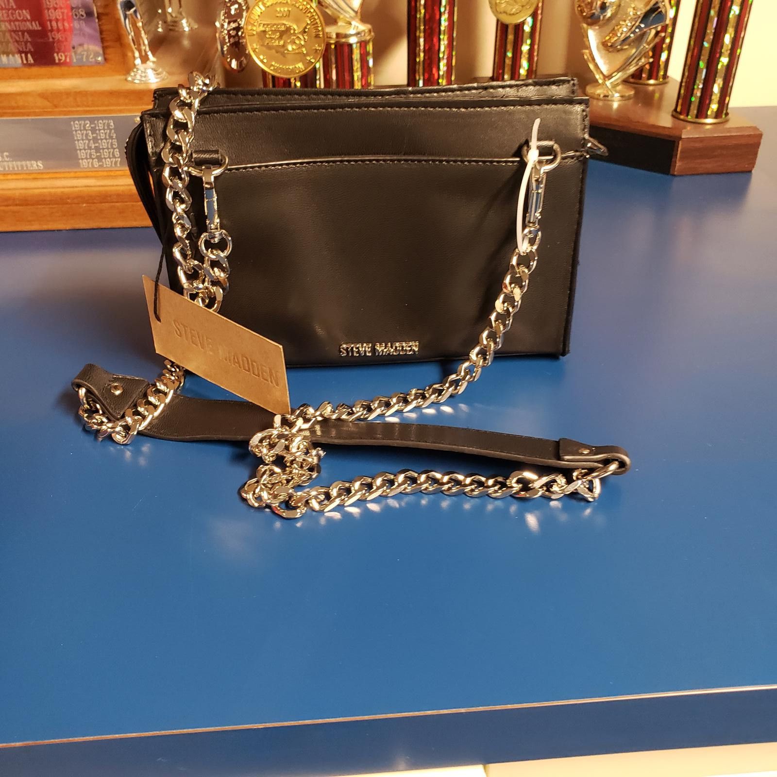 Steve Madden Steve Madden BJayda Stud Letters Crossbody Bag- Black Size ONE SIZE - 4 Thumbnail