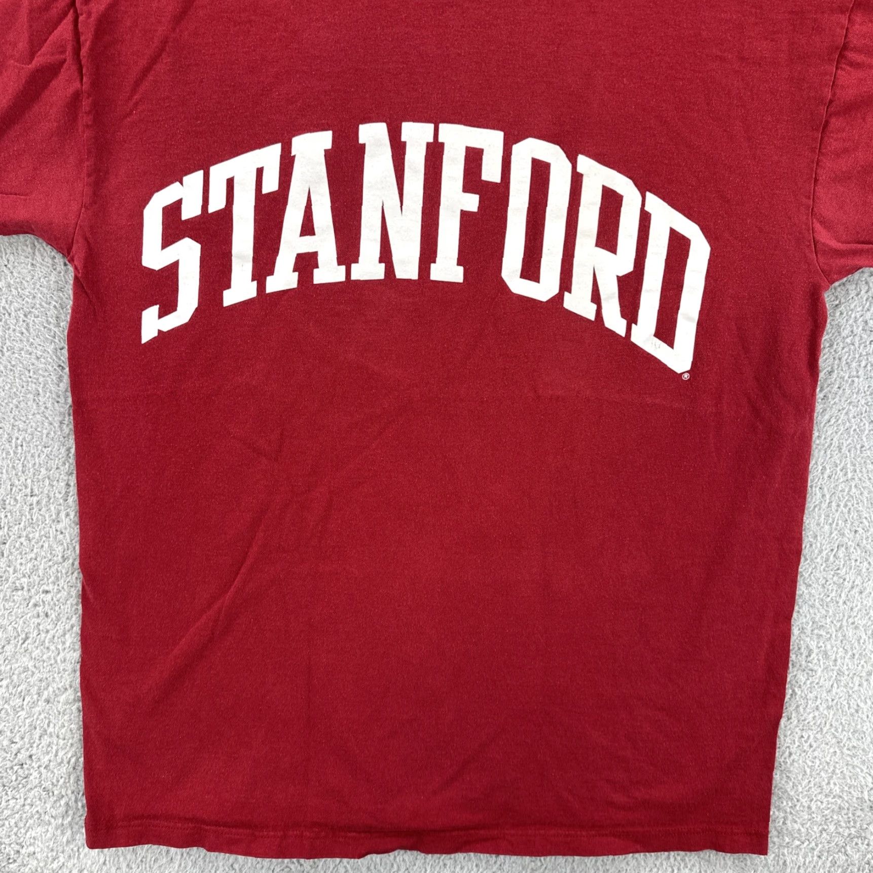 Russell Athletic VINTAGE Russell Athletic Mens Large Red Short Sleeve T Shirt Stanford University Size US L / EU 52-54 / 3 - 4 Thumbnail