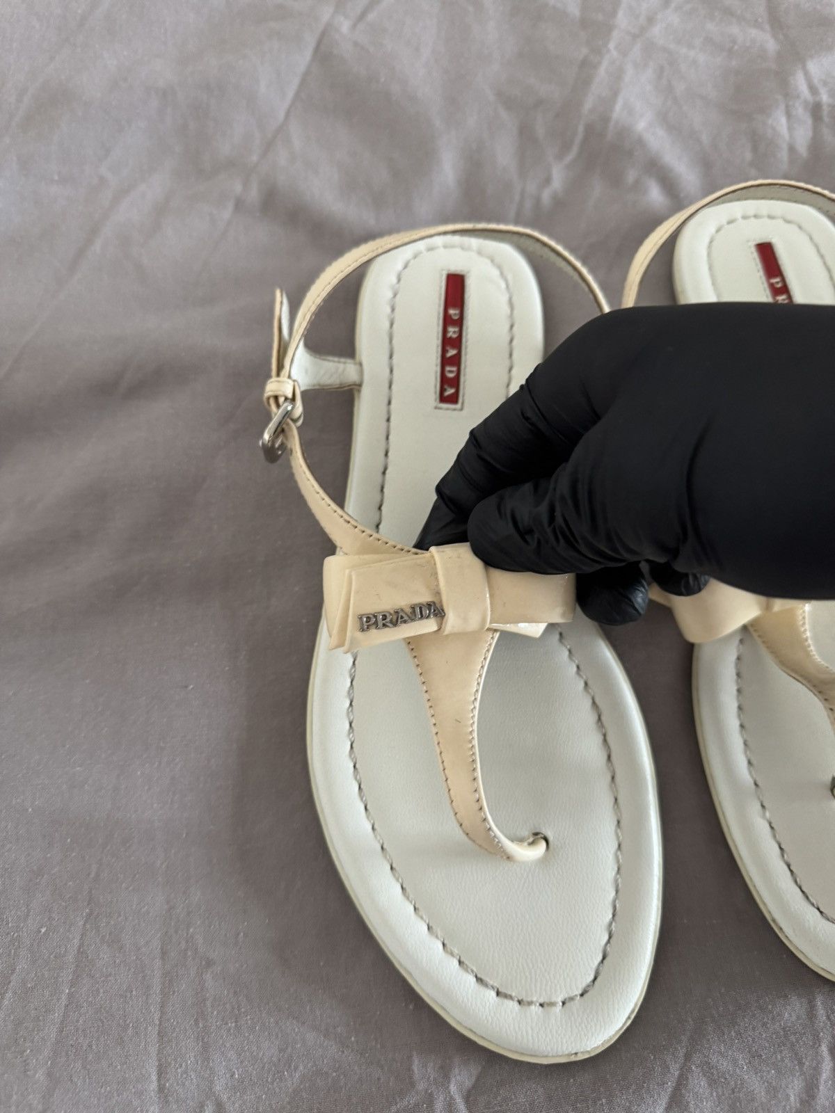 Prada Laxury Prada Patent Leather Sandals Womens Size US 8 / IT 38 - 6 Thumbnail