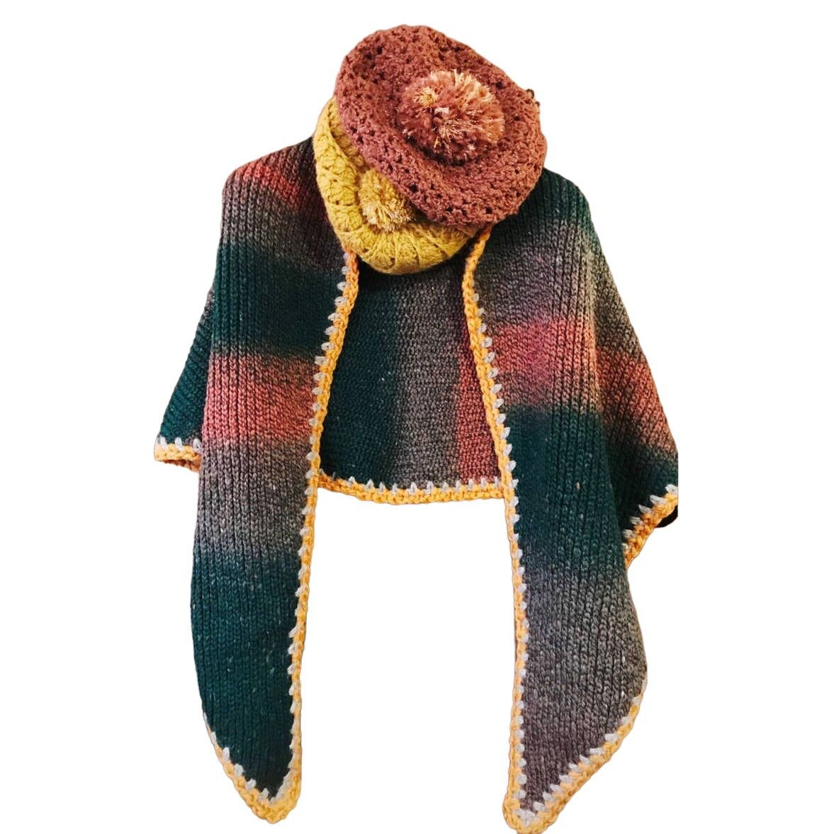 Other Tambour Paris "ILLUSION" Shawl-Vest FRENCH WOOL O/S *RARE Size ONE SIZE - 1 Thumbnail