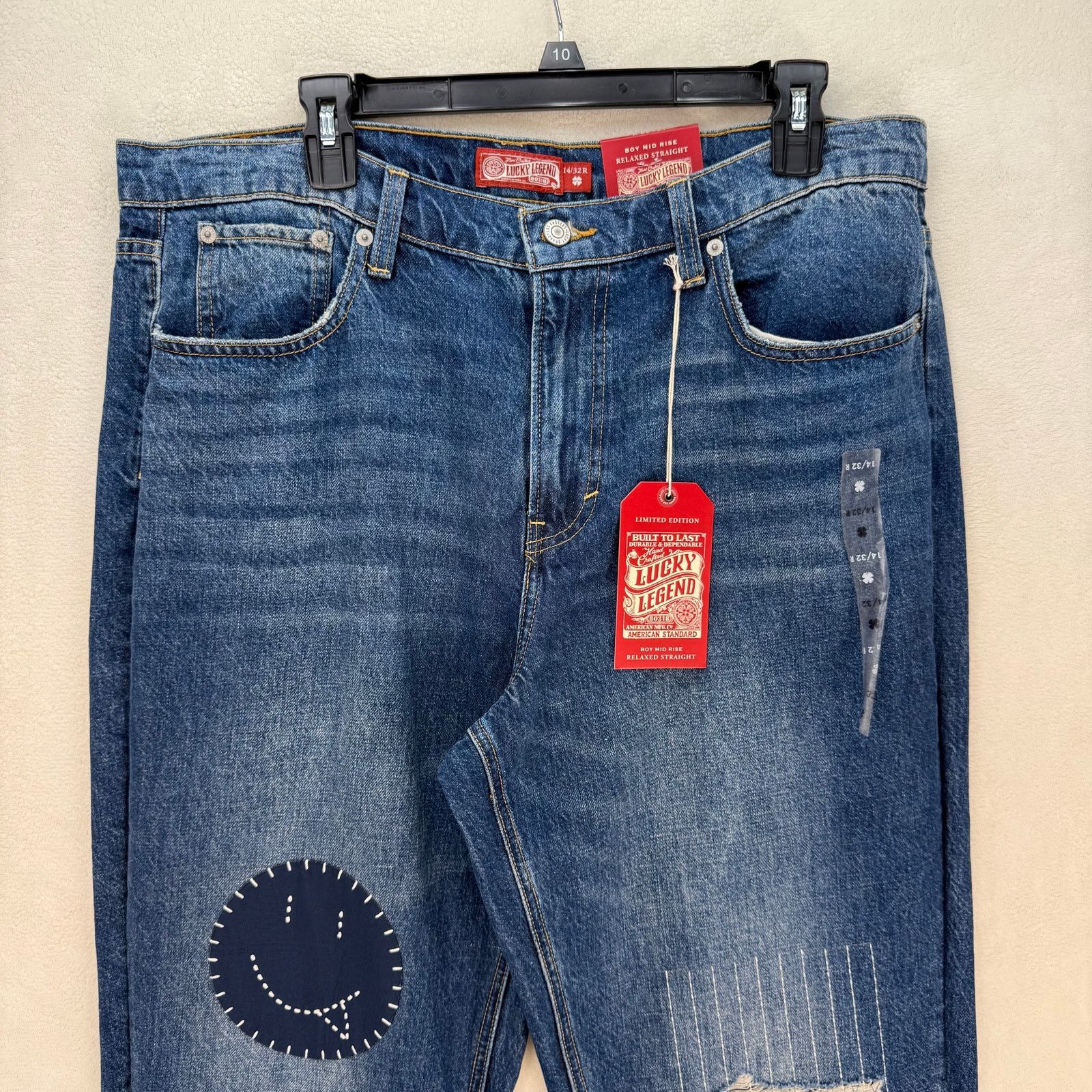 Lucky Brand LUCKY BRAND LEGEND SERIES WOMEN'S 14/32R BOY MID RISE RELAX Size 36" / US 14 / IT 50 - 2 Thumbnail