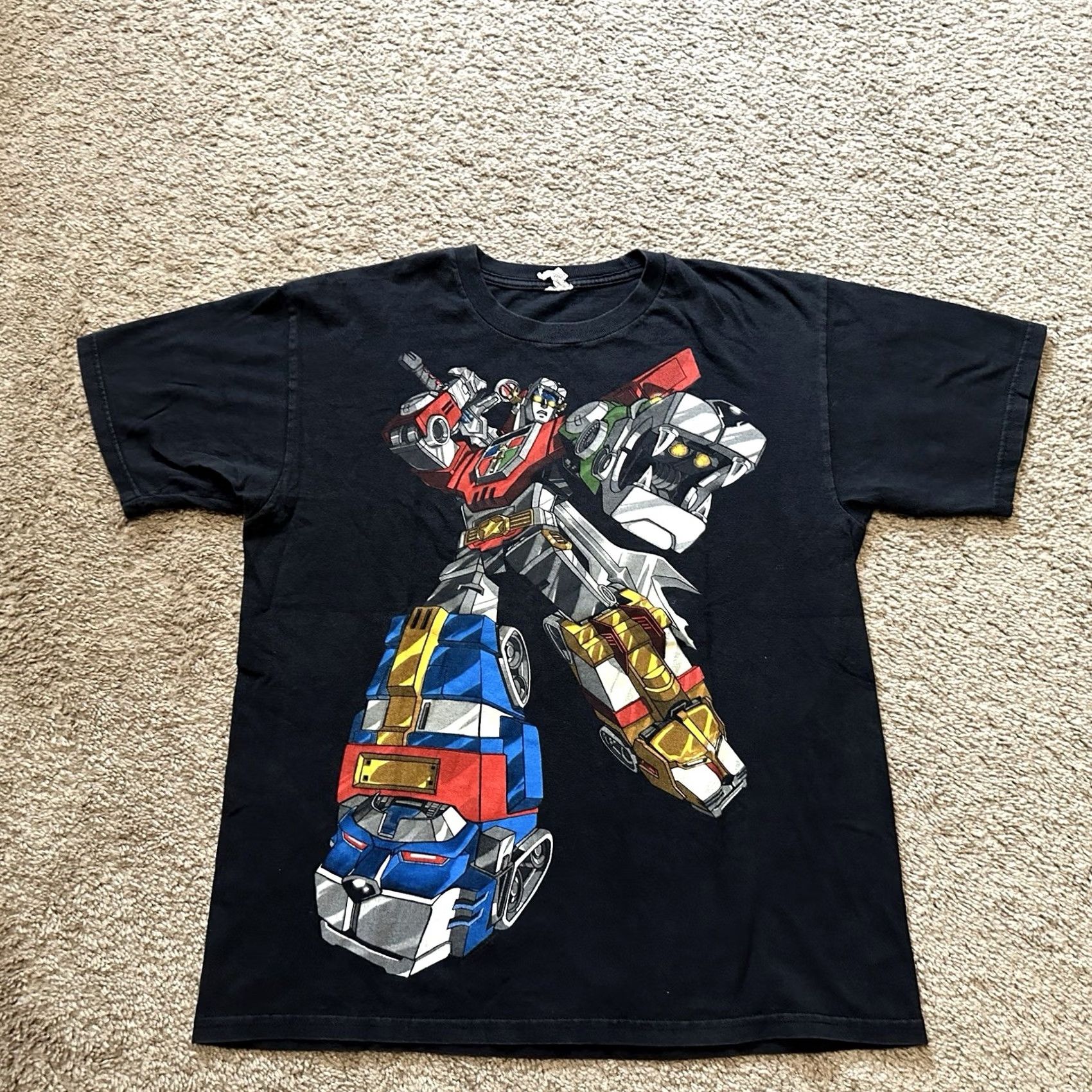 Vintage VINTAGE Voltron Shirt Mens Medium Cartoon Graphic Print Short Sleeve Y2K Black Size US M / EU 48-50 / 2 - 2 Thumbnail