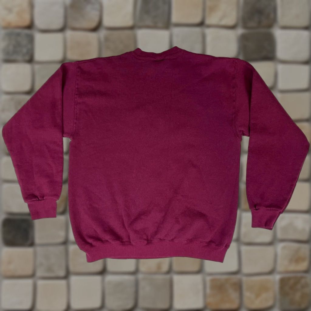Mickey & Co. Mickey & Co. Men's Vintage Crewneck Sweatshirt Adult L Maroon Embroidered Mickey Mouse 90s Cartoon Made in USA Size US L / EU 52-54 / 3 - 1 Thumbnail