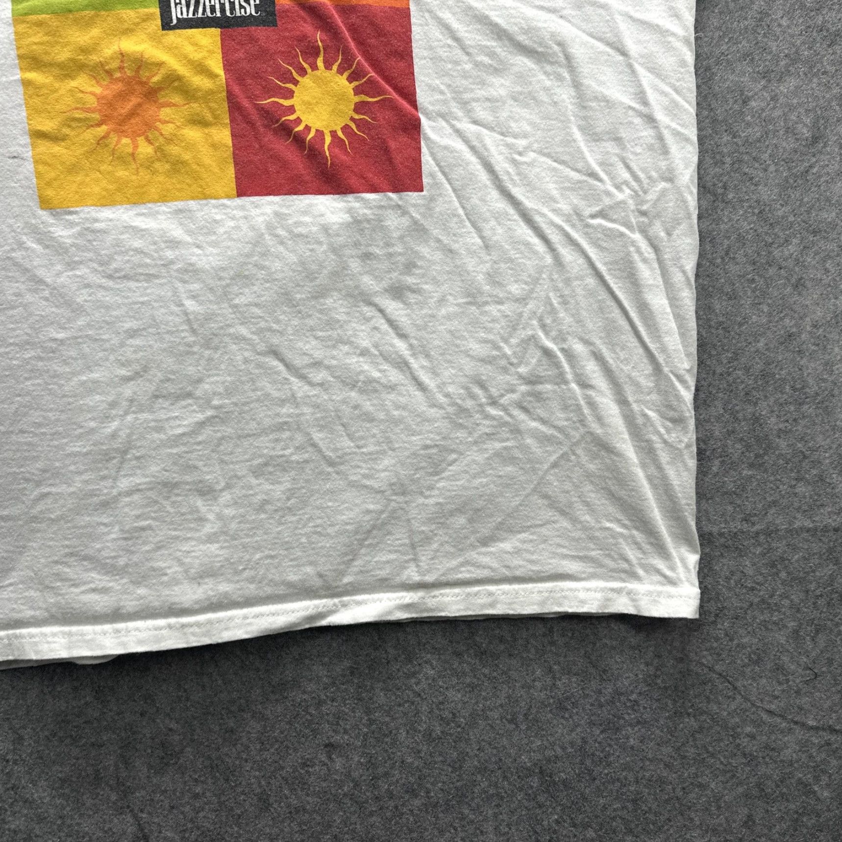 Delta VINTAGE Jazzercise Shirt Mens XL White Tank Top 90s Workout Graphic Fitness y2k Size US XL / EU 56 / 4 - 4 Thumbnail