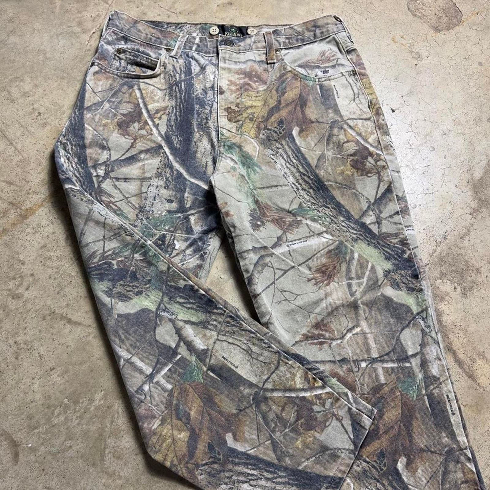 Realtree RealTree Y2K Cyber Wide-Leg Camouflage Canvas Denim Pants Size US 34 / EU 50 - 3 Thumbnail