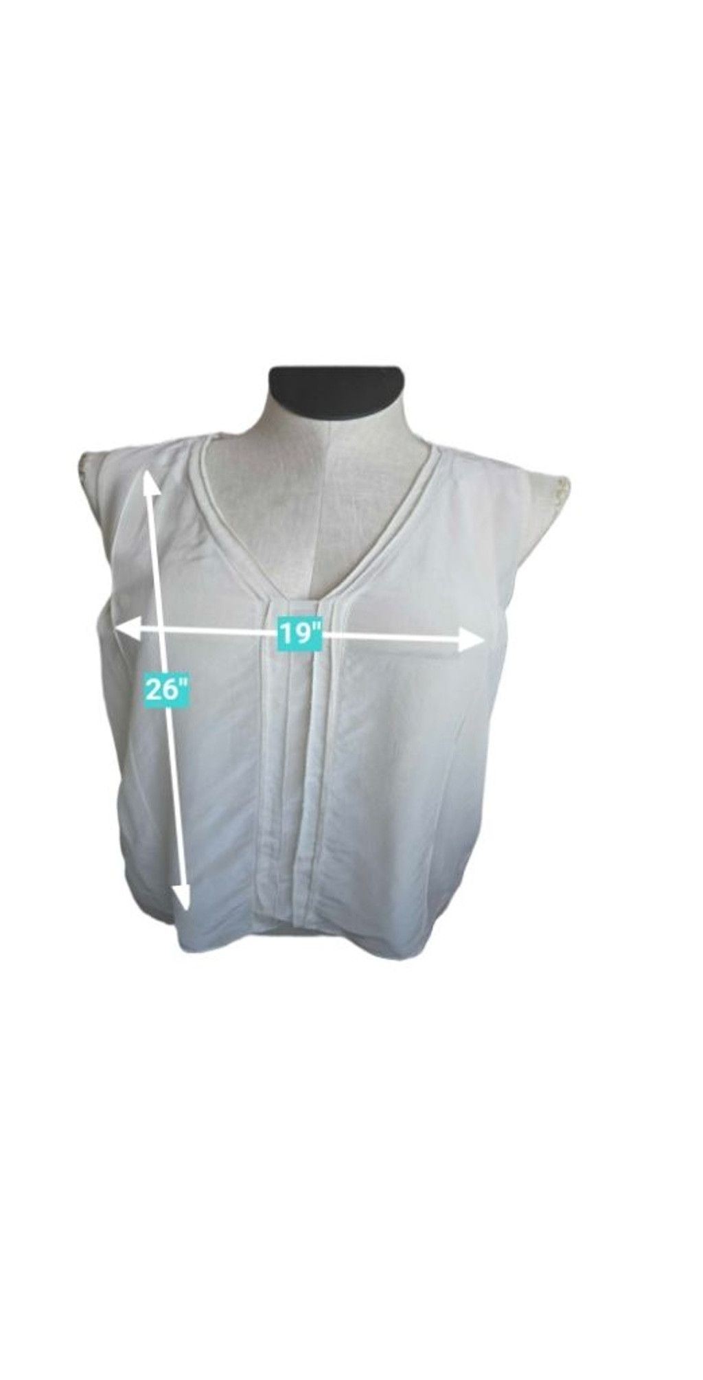 Vince Women's Vince White Sleeveless V-Neck Tank Top M Size M / US 6-8 / IT 42-44 - 4 Thumbnail