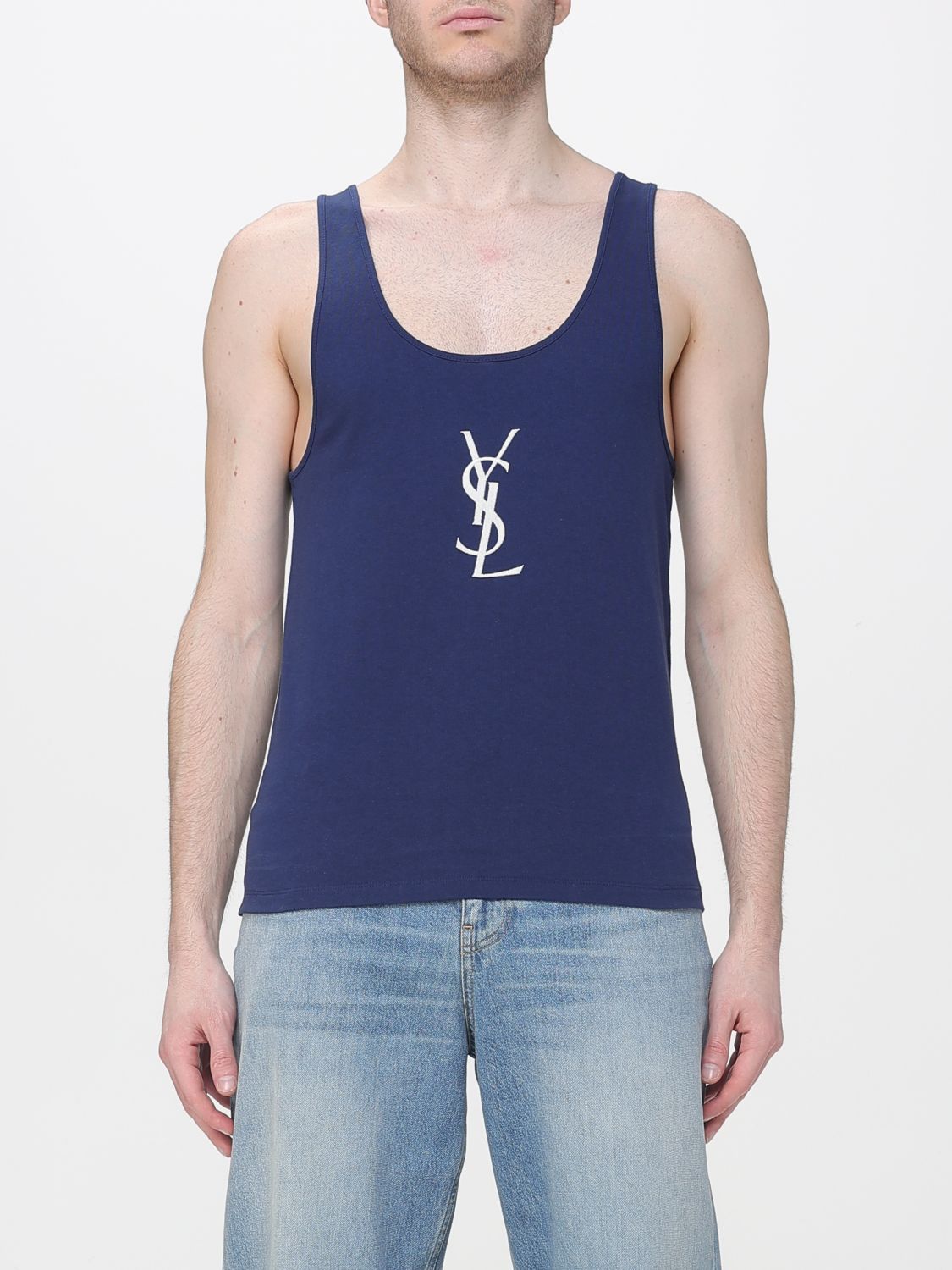 Saint Laurent T-Shirt Men Blue