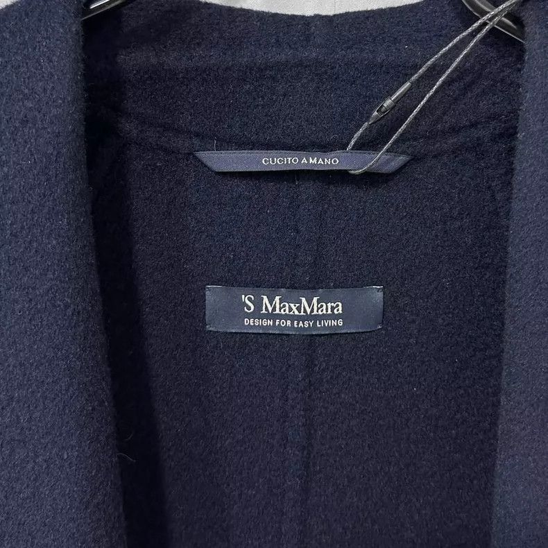Max Mara Max Mara Navy blue belted coat Size S / US 4 / IT 40 - 5 Thumbnail