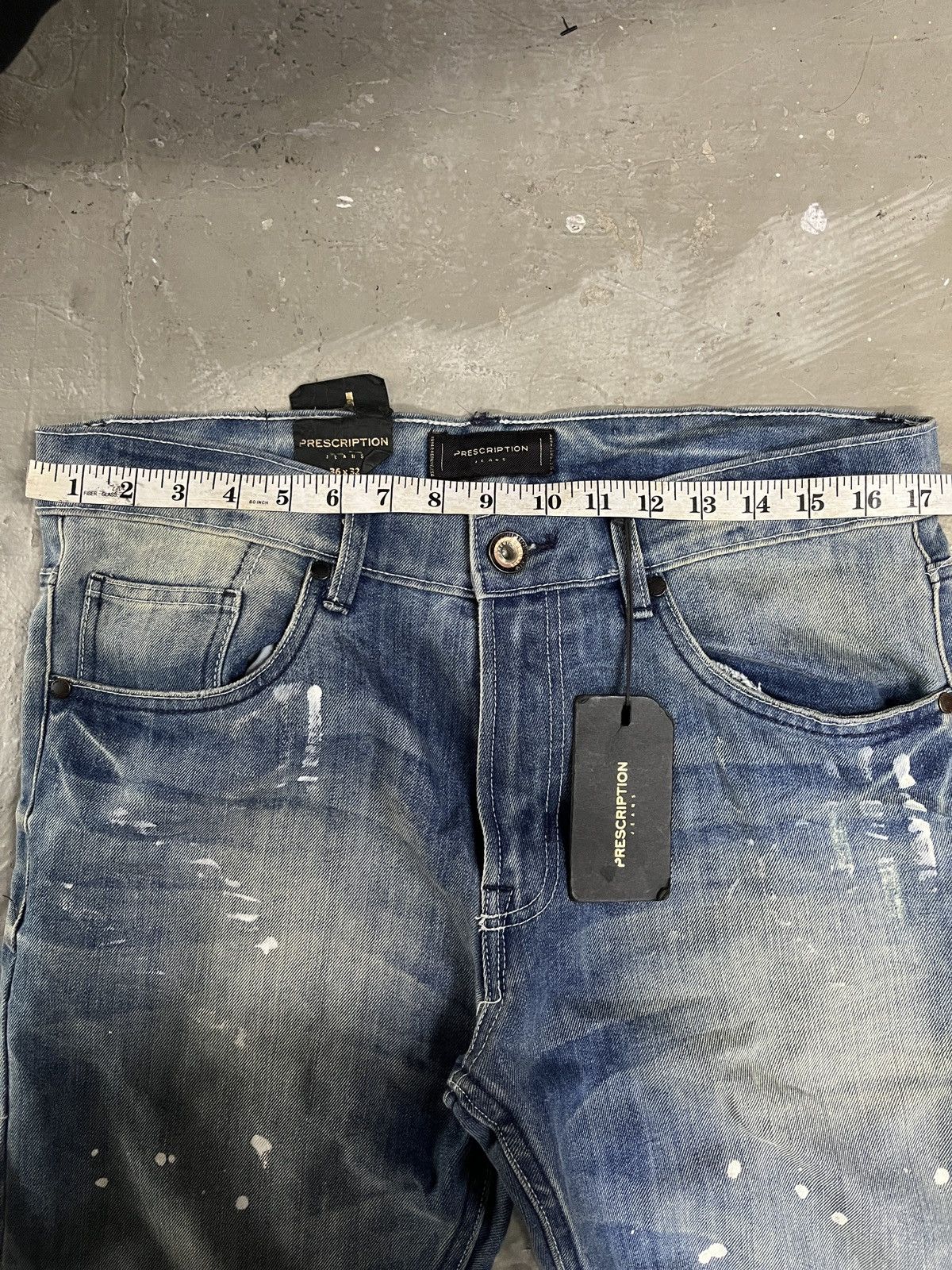 If Six Was Nine WASHED DENIM PAINT SPLATTER JEANS JUNYA HELMUT LANG STYLE Size US 34 / EU 50 - 14 Thumbnail