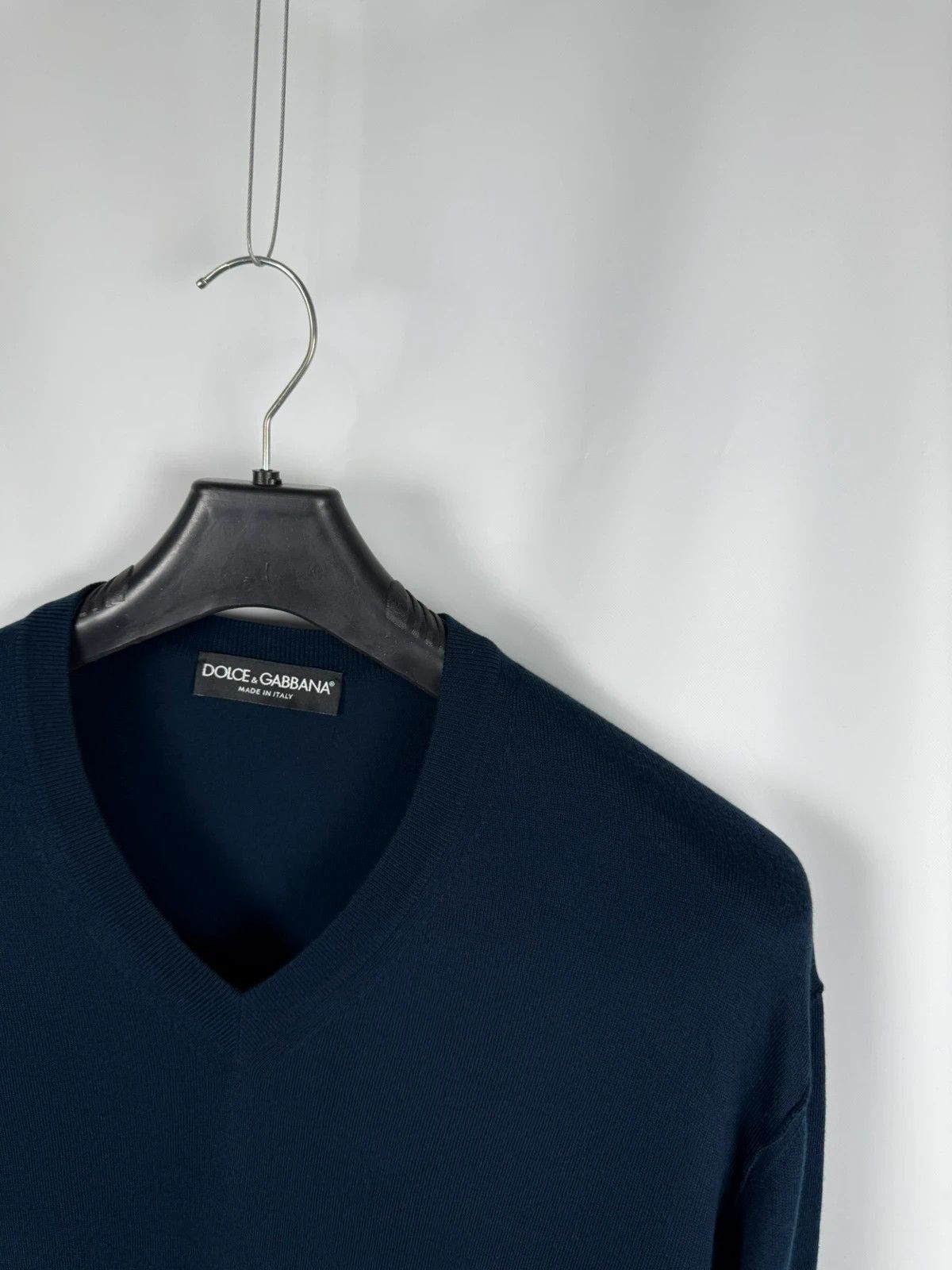 Dolce & Gabbana Dolce & Gabbana Cotton V-Neck Pullover Men size 50 Size US M / EU 48-50 / 2 - 2 Thumbnail