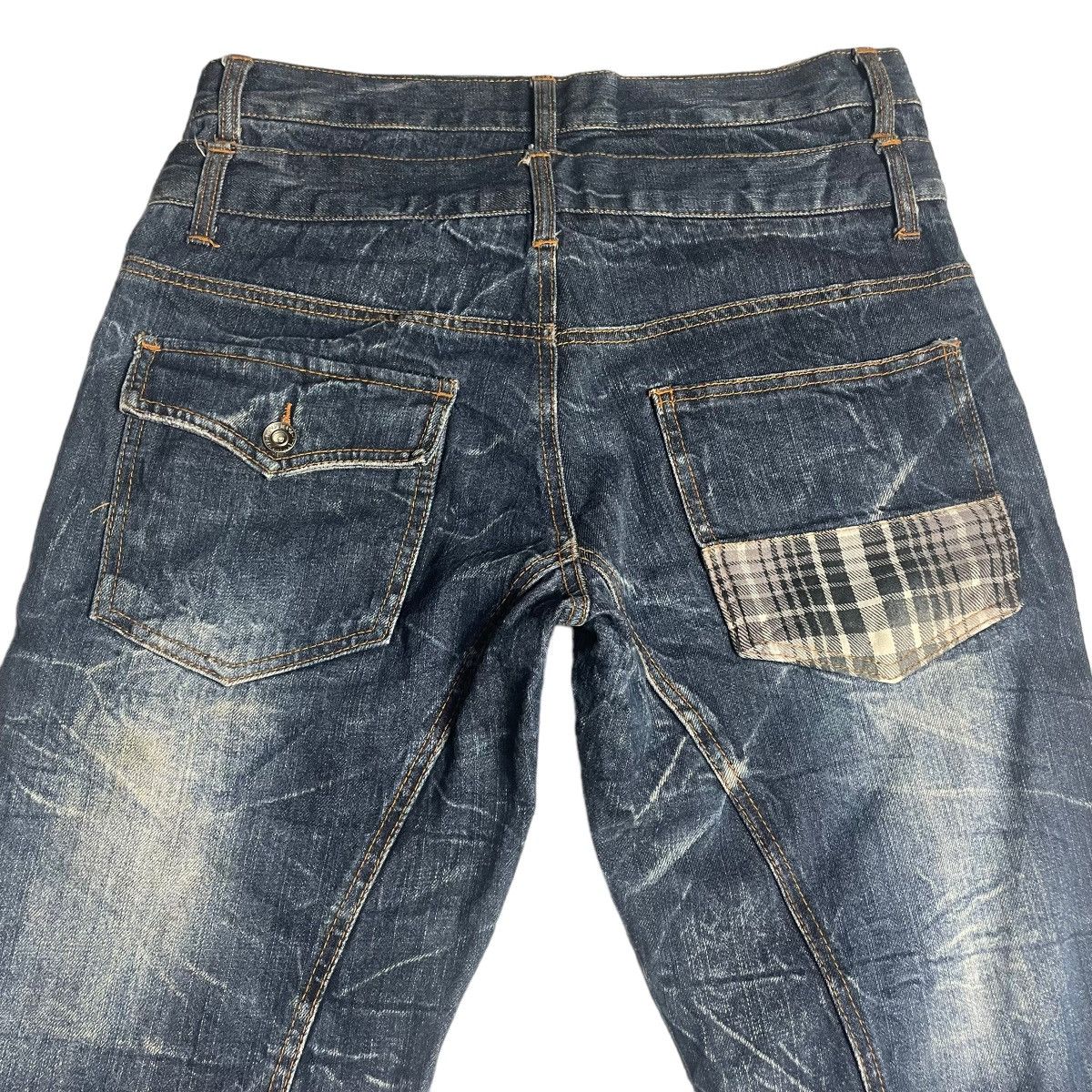 If Six Was Nine × Japanese Brand × Le Grande Bleu (L.G.B.) 🇯🇵 VINTAGE NYLAUS DOUBLE WAIST DENIM PANTS Size US 30 / EU 46 - 9 Thumbnail