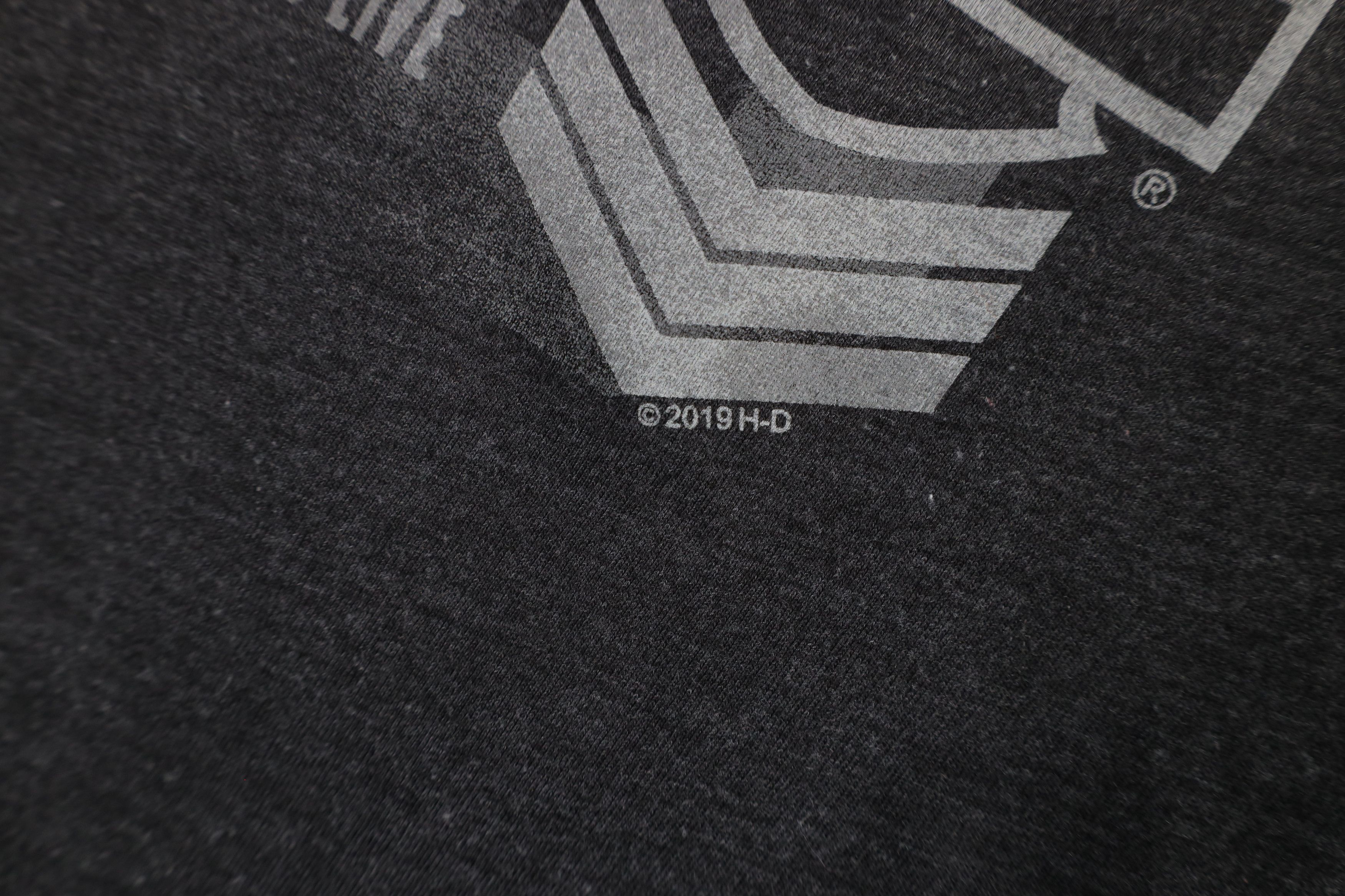 Harley Davidson × Vintage Vintage Y2K Harley Davidson Spell Out Ringer T-Shirt Gray Size L / US 10 / IT 46 - 5 Thumbnail