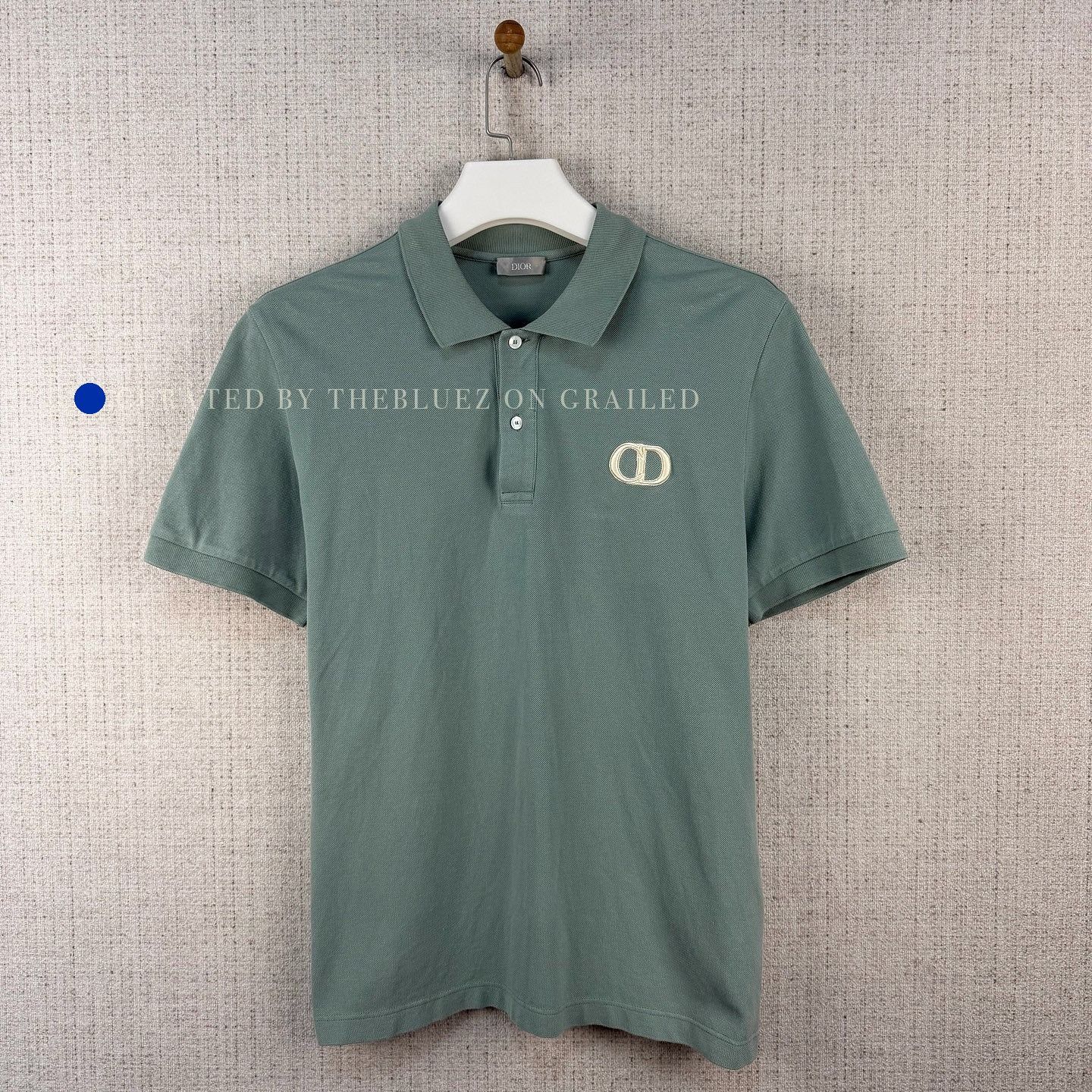 Dior Classic CD Logo Polo Shirt in Green Size US XL / EU 56 / 4 - 1 Thumbnail