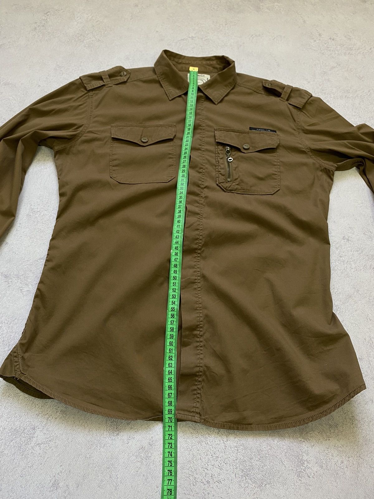 Diesel Diesel Vintage Multi Pocket Brown Button Up Y2K Shirt Size L Size L / US 10 / IT 46 - 13 Thumbnail