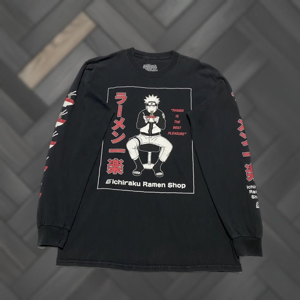Ripple Junction Naruto Shippuden Shirt Mens Medium Black Ichiraku Ramen Shop Anime Long Sleeve Size US M / EU 48-50 / 2 - 1 Thumbnail