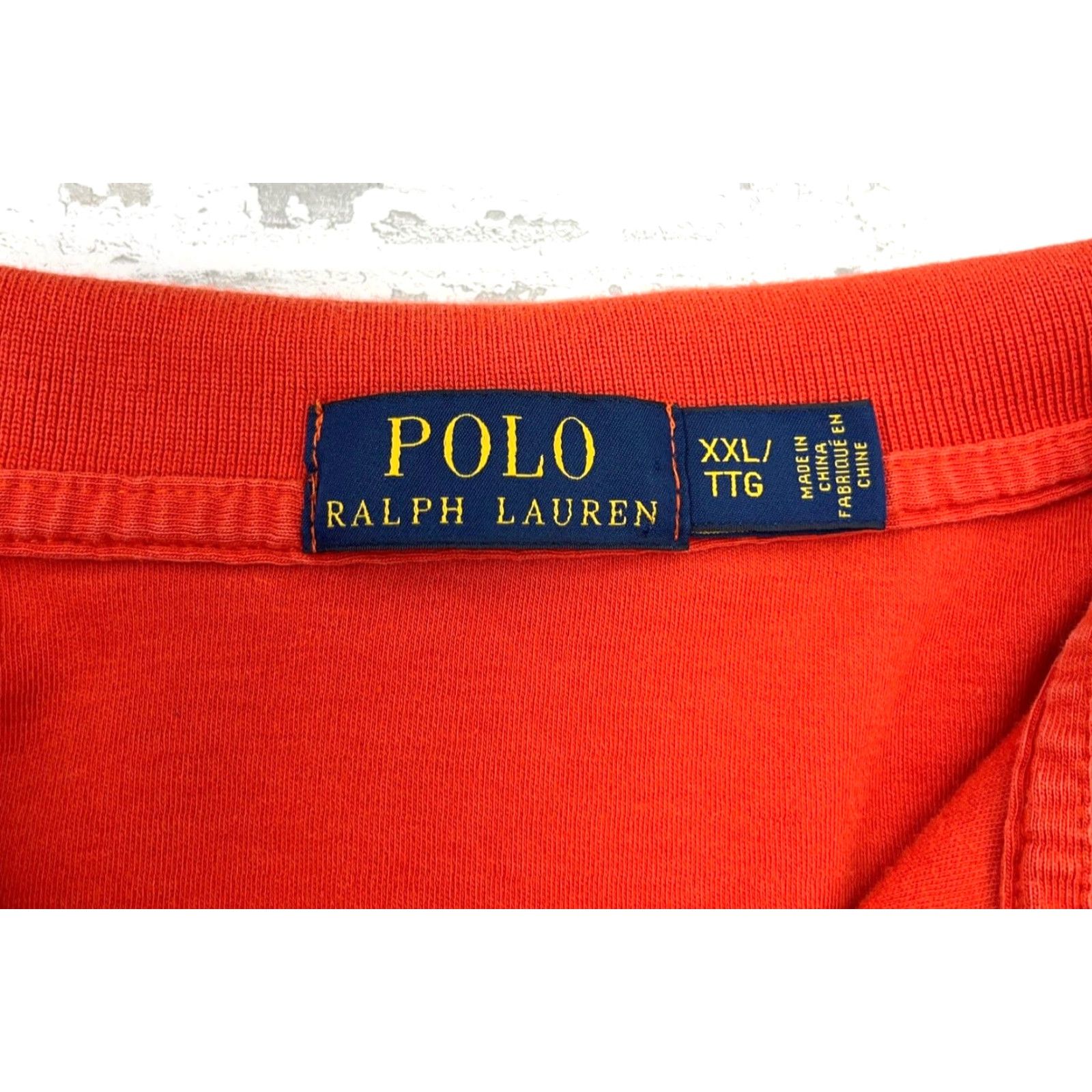 Polo Ralph Lauren Polo Ralph Lauren Polo Shirt Men 2XL Orange Solid Cotton Golf Rugby Casual Classic Modern Size US XXL / EU 58 / 5 - 3 Thumbnail