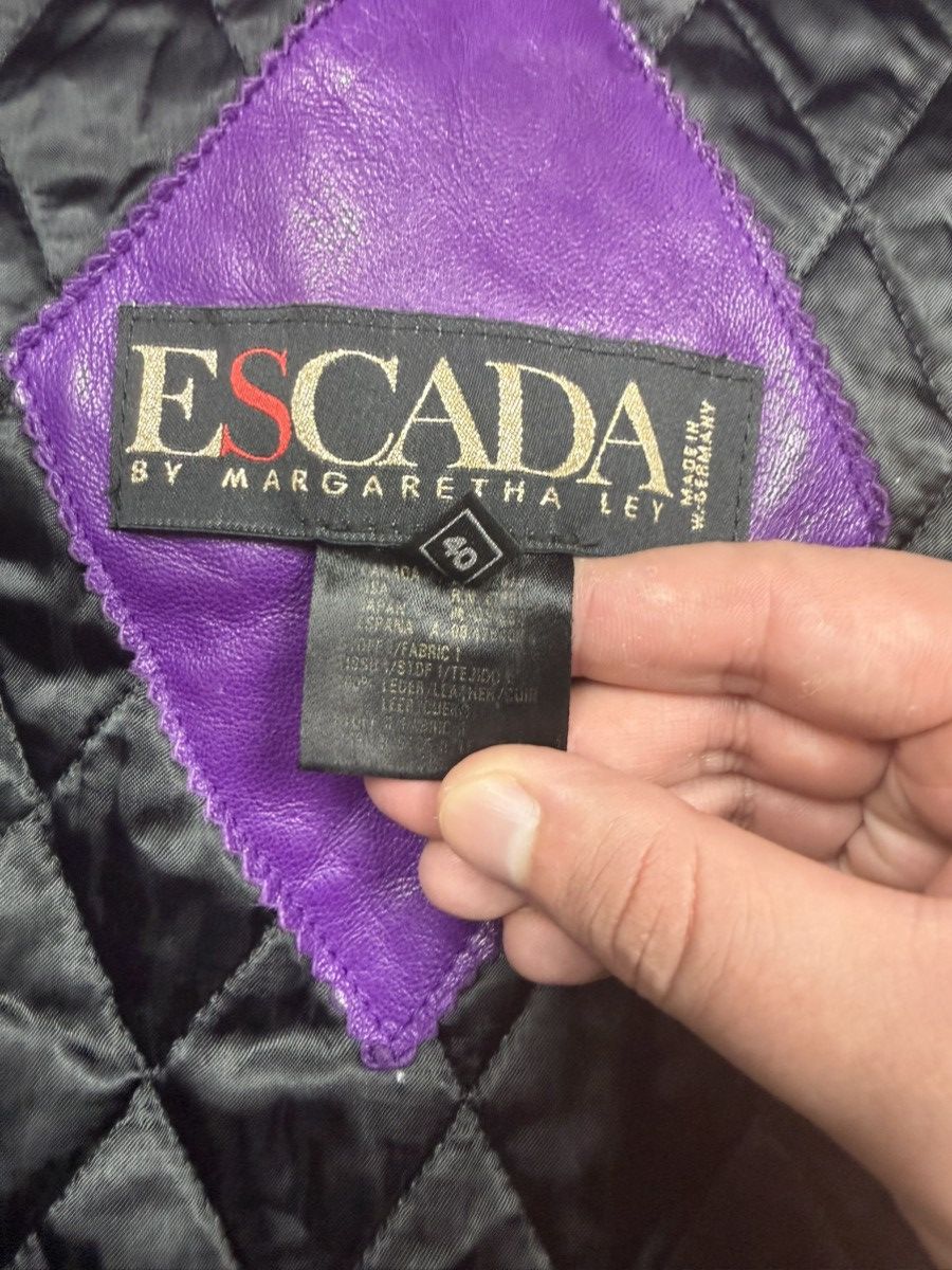 Escada Leather Jacket -Coat Escada Very rare model Vintage Size L / US 10 / IT 46 - 13 Thumbnail