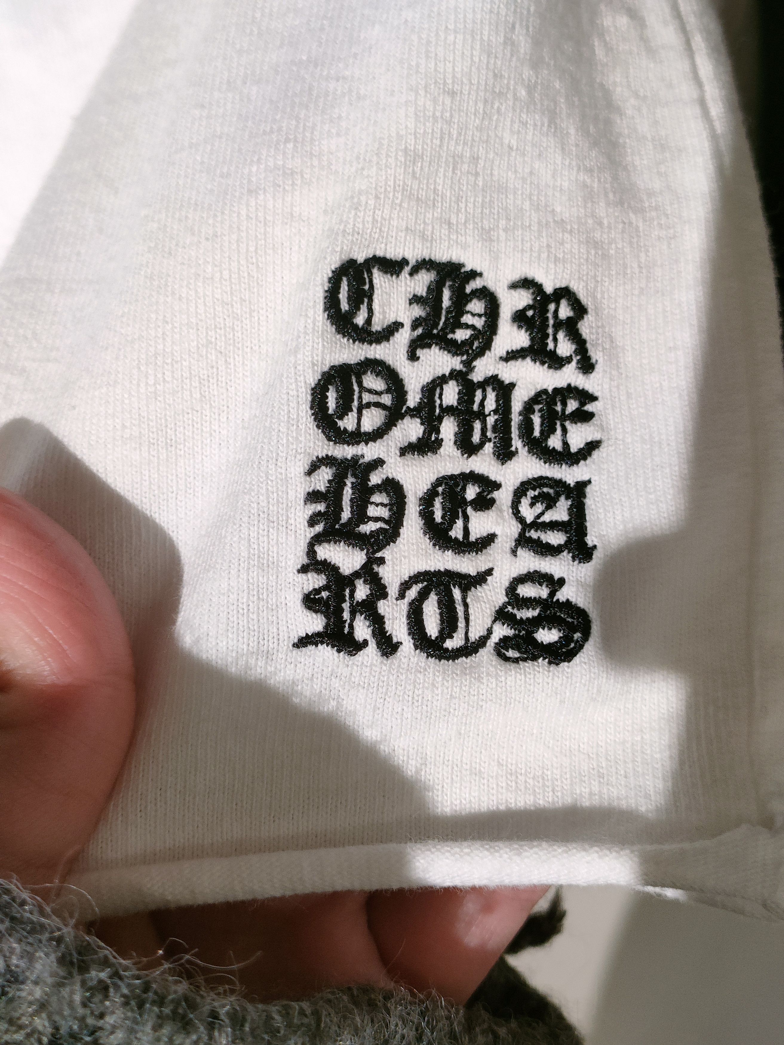 Chrome Hearts Chrome Hearts White Script Logo Short Sleeve Tee Crop Top Size XS / US 0-2 / IT 36-38 - 3 Thumbnail