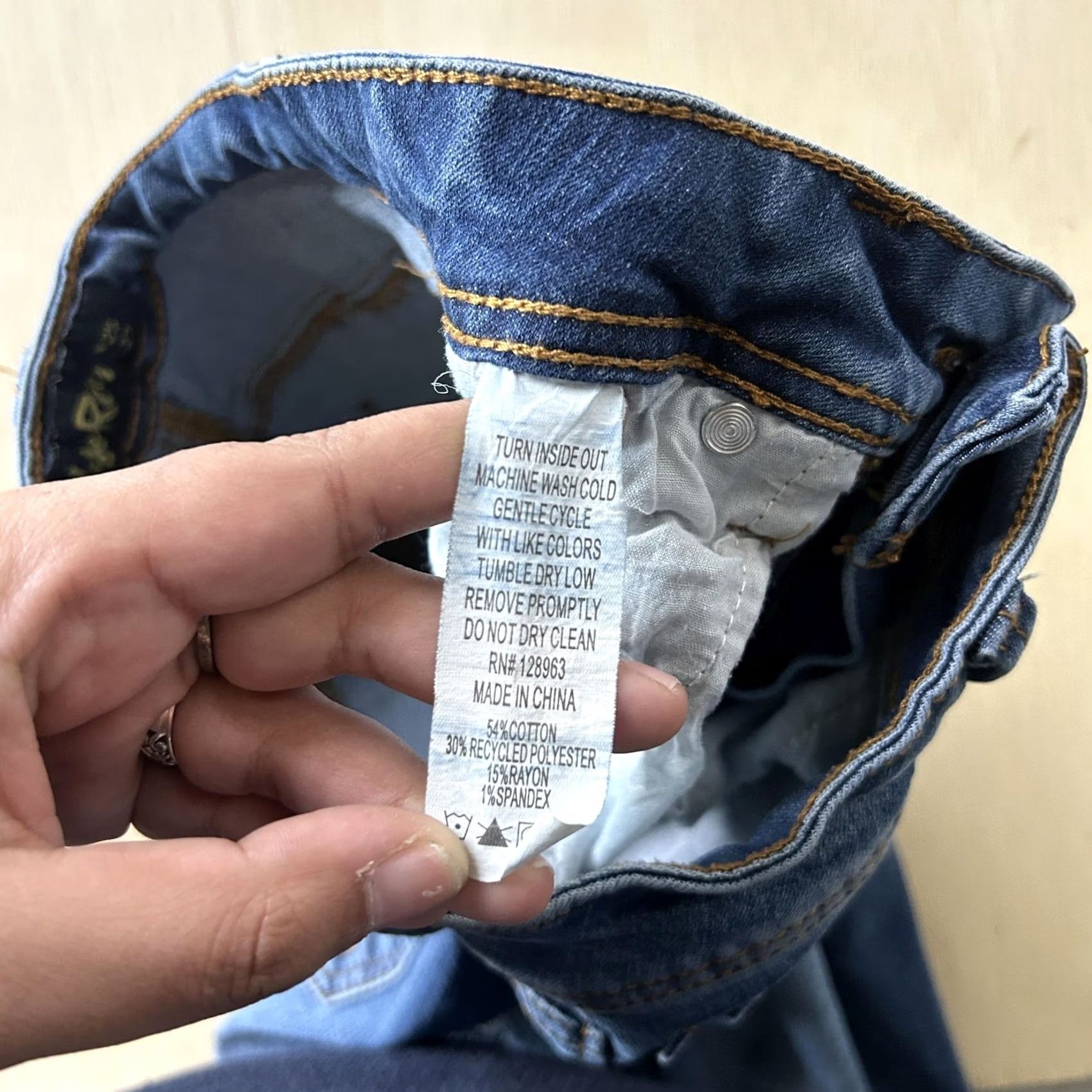 Denime Indigo Rein Jeans Womens 3 Medium Wash Blue Skinny Distressed Stretch Denim Size 26" / US 2 / IT 38 - 4 Thumbnail