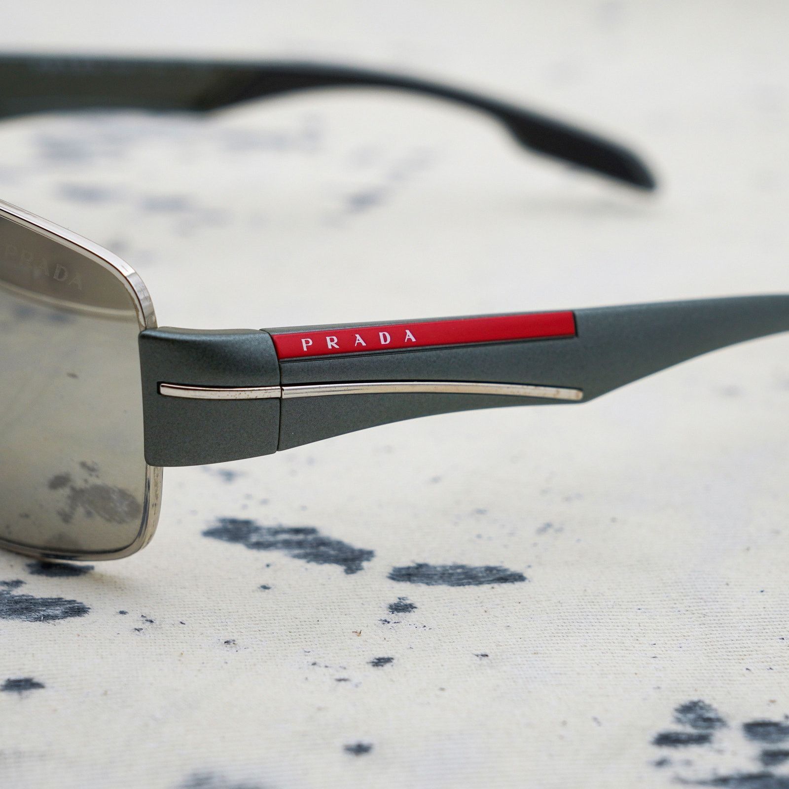 Prada Prada linea rossa sps 53n silver aviator sport sunglasses Size ONE SIZE - 4 Thumbnail