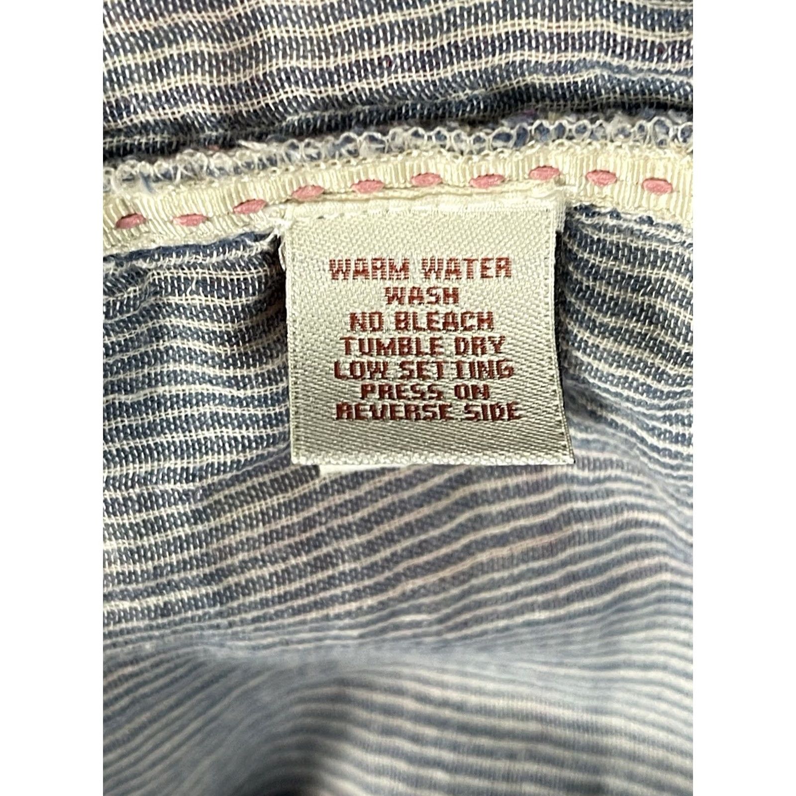 Carbon VINTAGE Carbon 2 Cobalt Shirt Mens Large Red Plaid Button-Up Long Sleeve Chambray Linen/Cotton Grunge Size US L / EU 52-54 / 3 - 6 Thumbnail