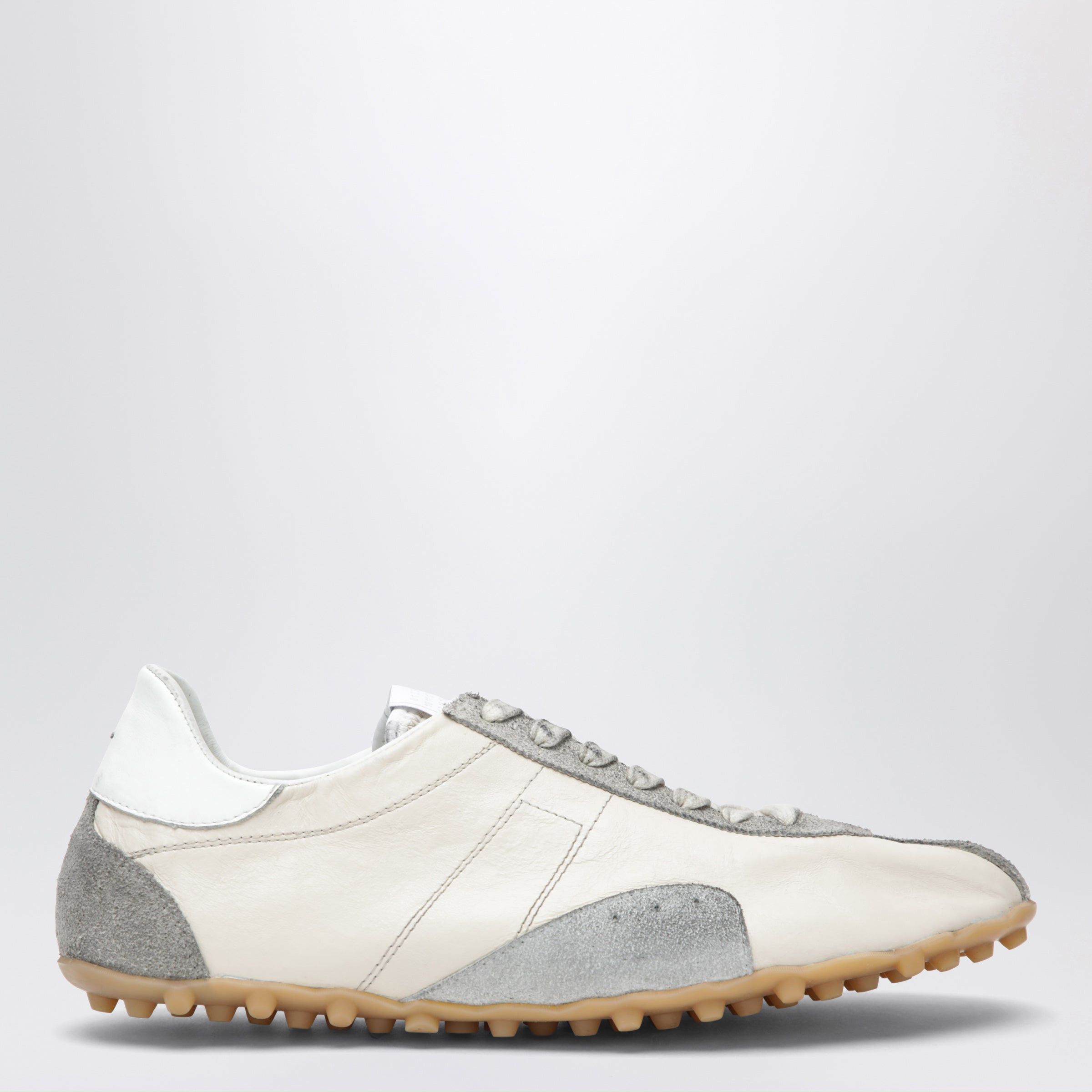 Maison Margiela Maison Margiela Sprinters Sneakers In Cream Leather And Vintage Suede Size US 9 / EU 42 - 1 Thumbnail