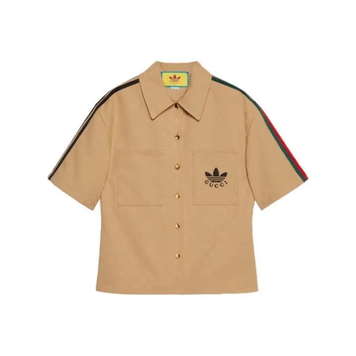 Gucci Gucci x Adidas Letter Print Short Sleeve Shirt Size M / US 6-8 / IT 42-44 - 1 Thumbnail