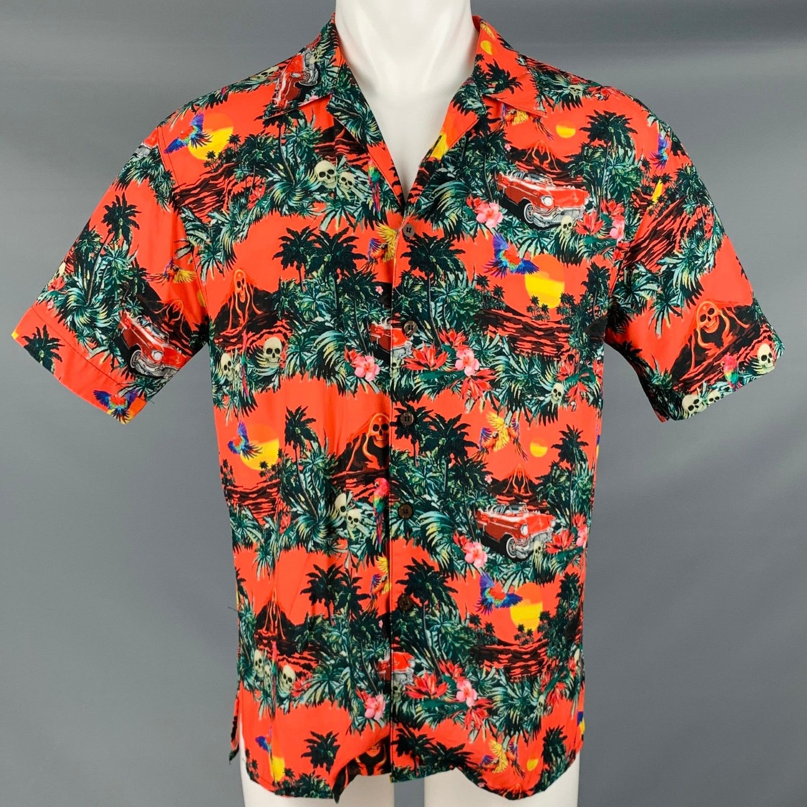 Other MAUNA KEA Orange Color Hawaiian Viscose Short Sleeve Shirt Size US S / EU 44-46 / 1 - 1 Thumbnail